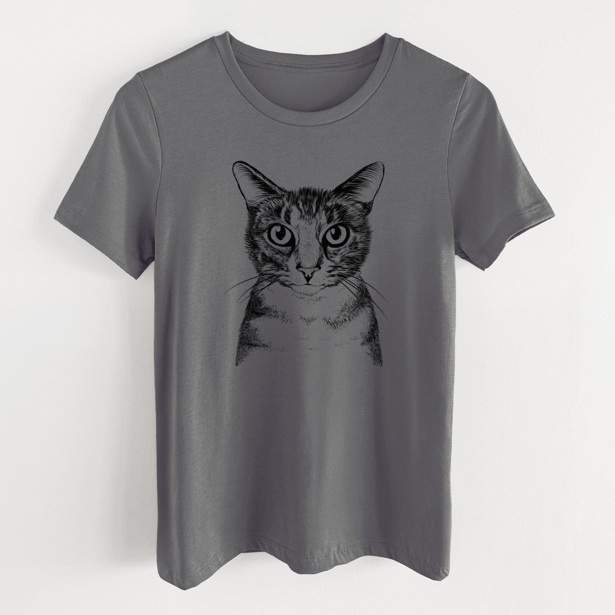 Bare Hobbes the Tabby Cat - Women's Lightweight Relaxed Fit 100% Cotton Crewneck