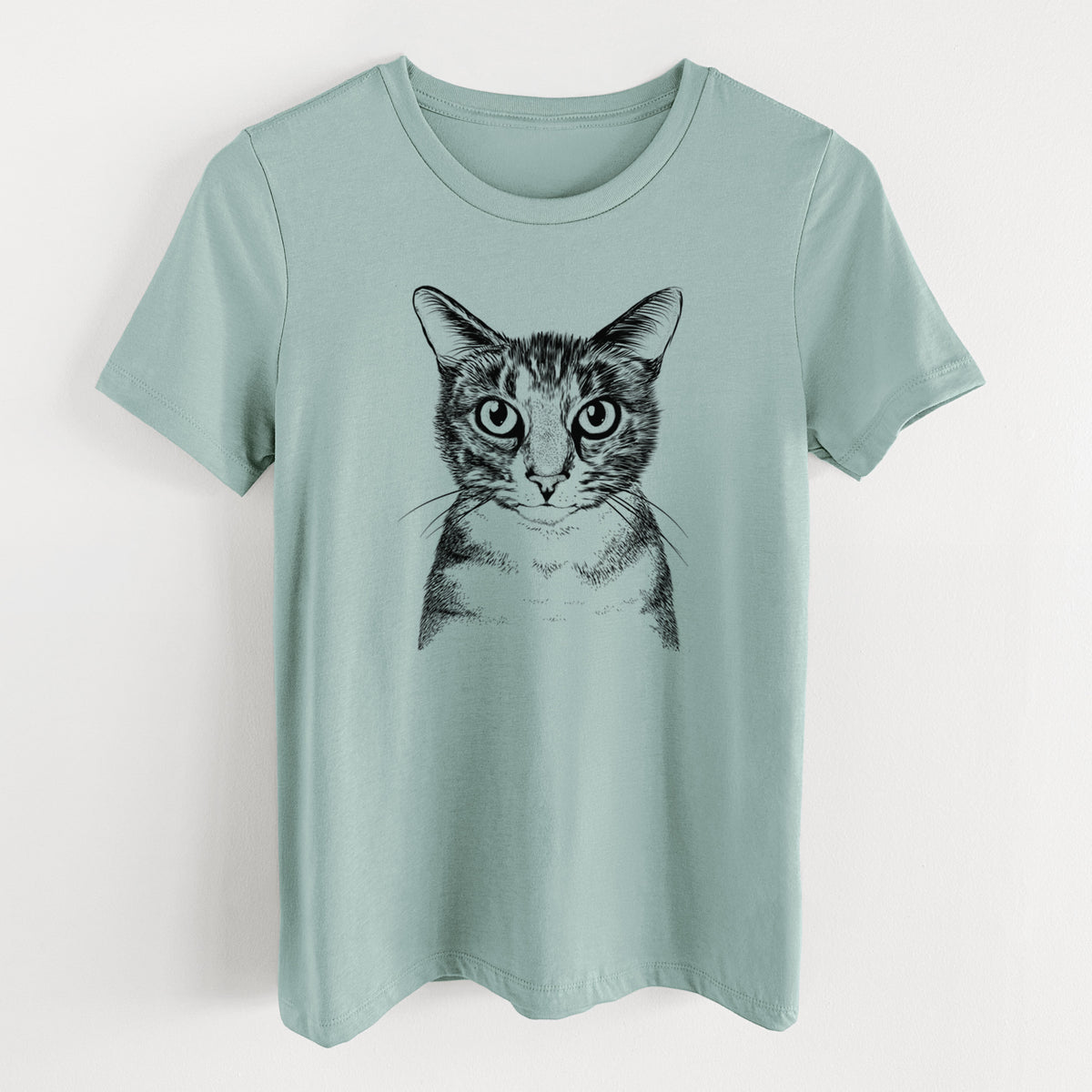 Bare Hobbes the Tabby Cat - Women's Lightweight Relaxed Fit 100% Cotton Crewneck