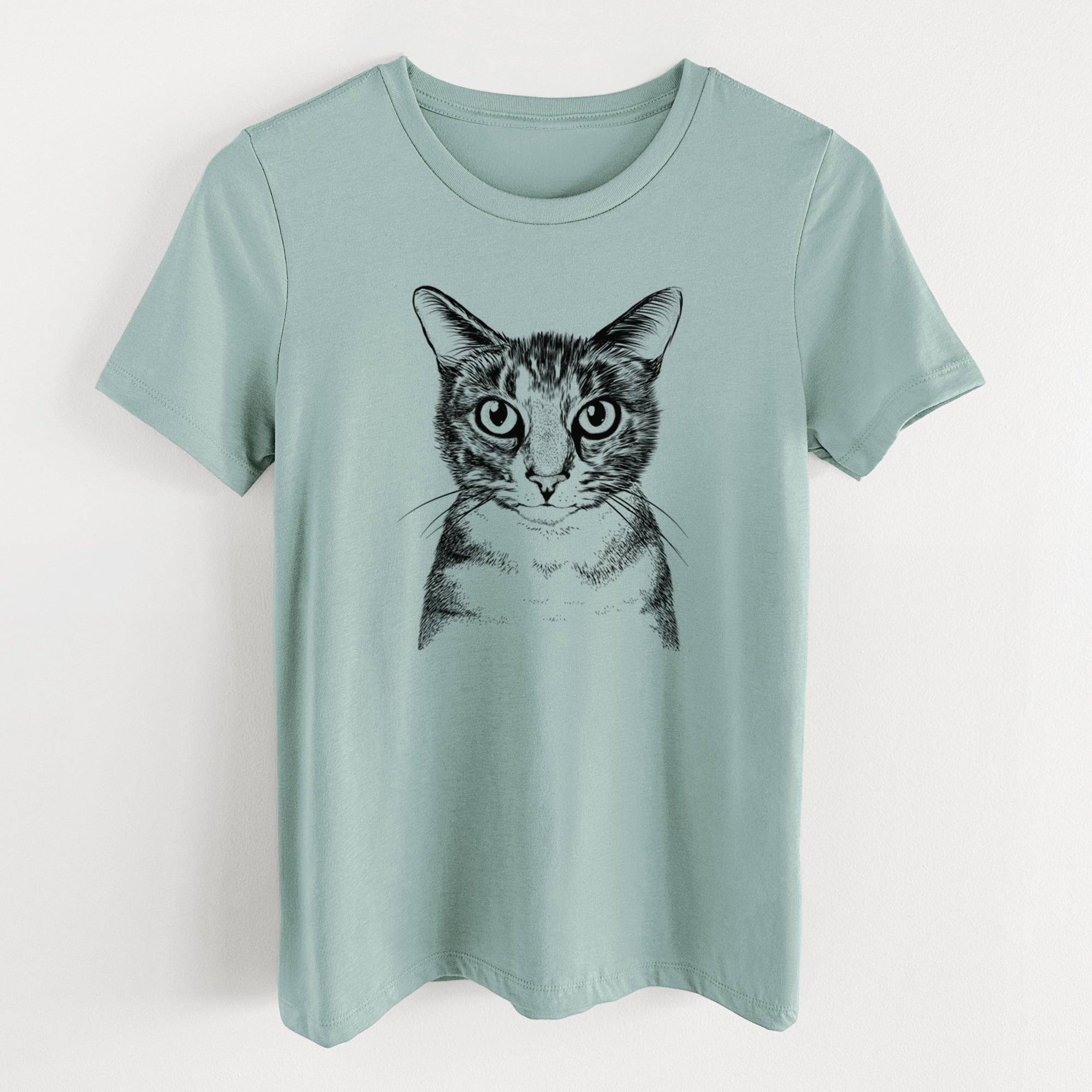 Bare Hobbes the Tabby Cat - Women's Lightweight Relaxed Fit 100% Cotton Crewneck