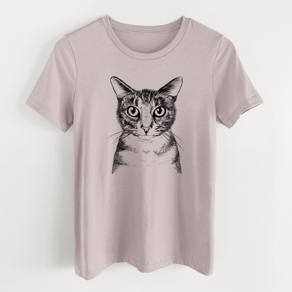 Bare Hobbes the Tabby Cat - Women's Lightweight Relaxed Fit 100% Cotton Crewneck