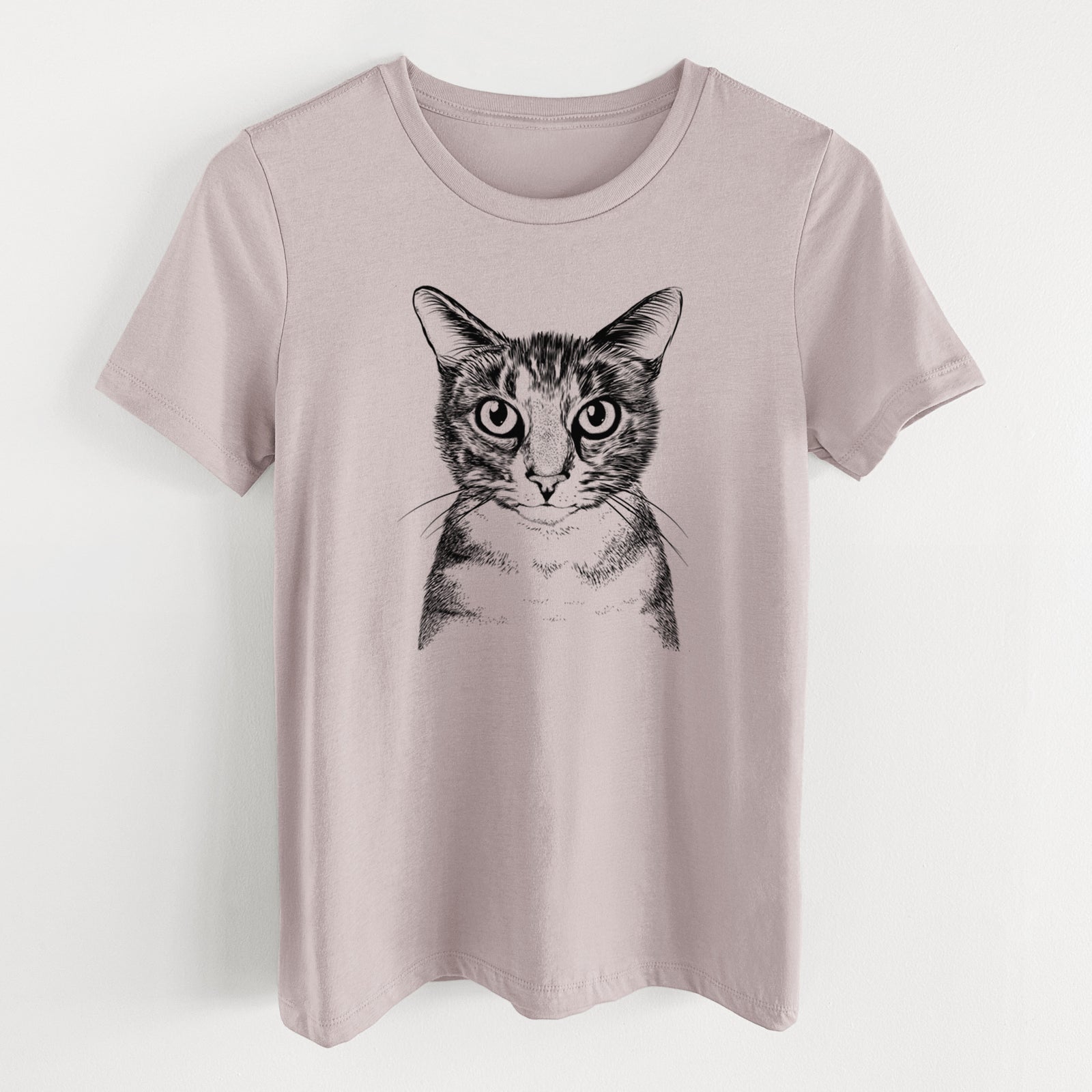 Bare Hobbes the Tabby Cat - Women's Lightweight Relaxed Fit 100% Cotton Crewneck