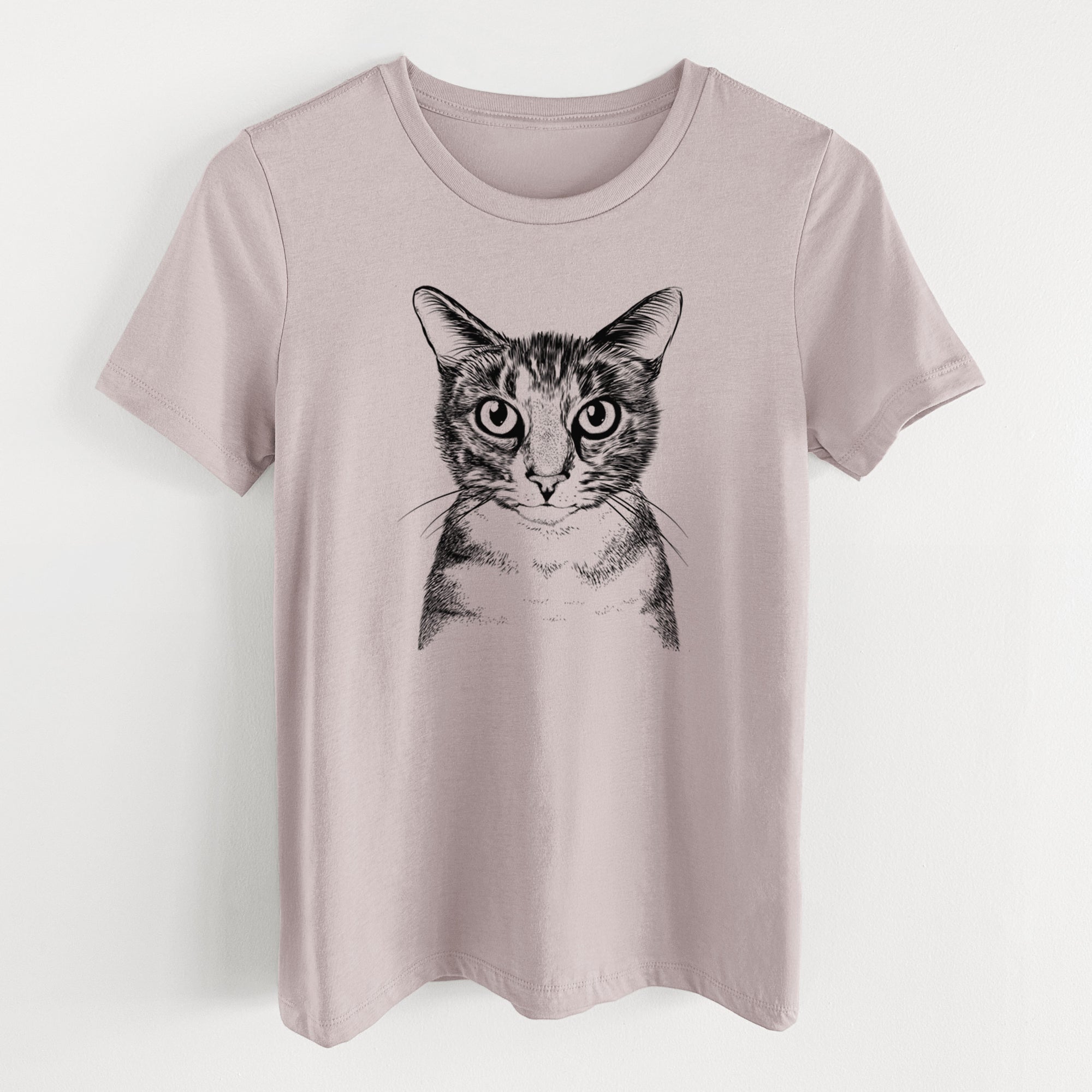 Bare Hobbes the Tabby Cat - Women's Lightweight Relaxed Fit 100% Cotton Crewneck