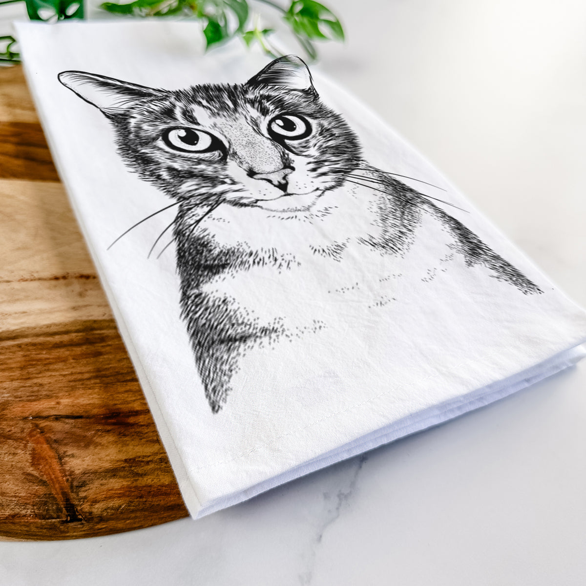Hobbes the Tabby Cat Tea Towel