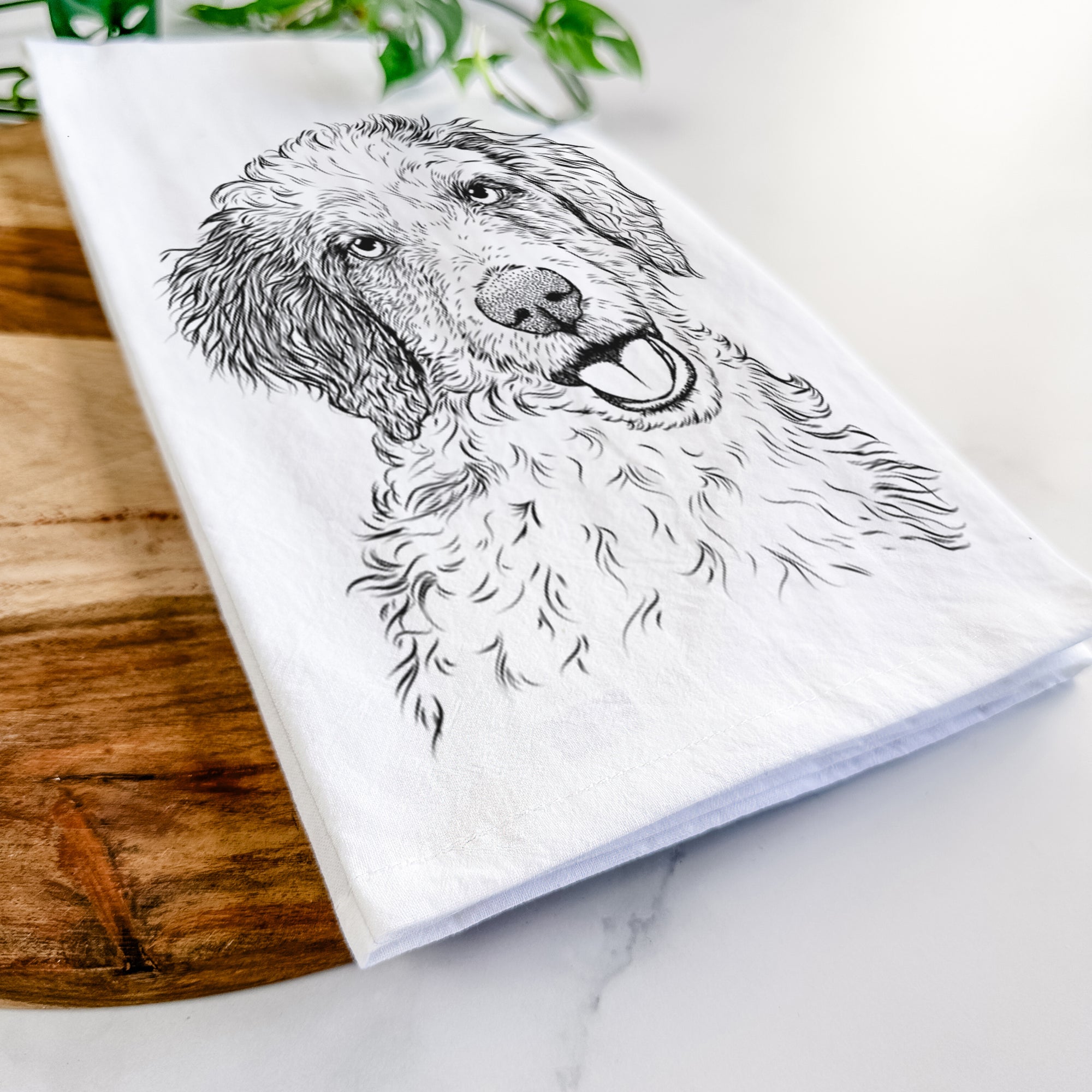 Hoge the Aussiedoodle Tea Towel