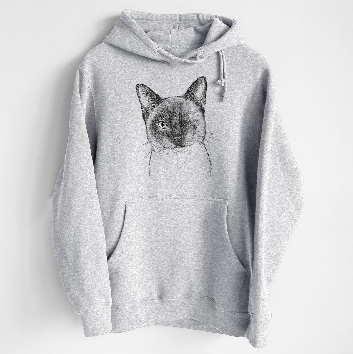 Hoggle the Siamese Cat- Heavyweight Fleece Hoodie