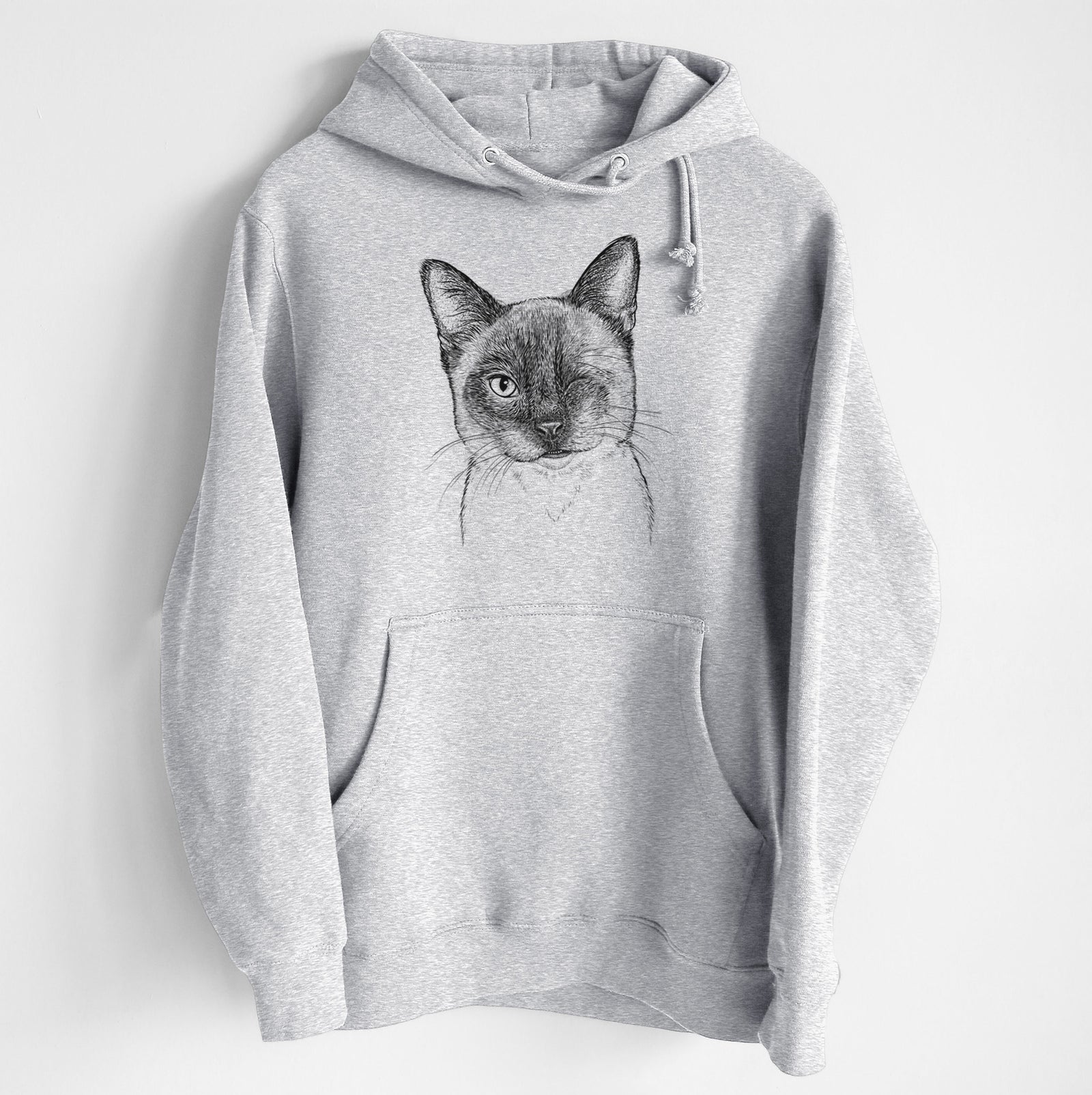 Hoggle the Siamese Cat- Heavyweight Fleece Hoodie