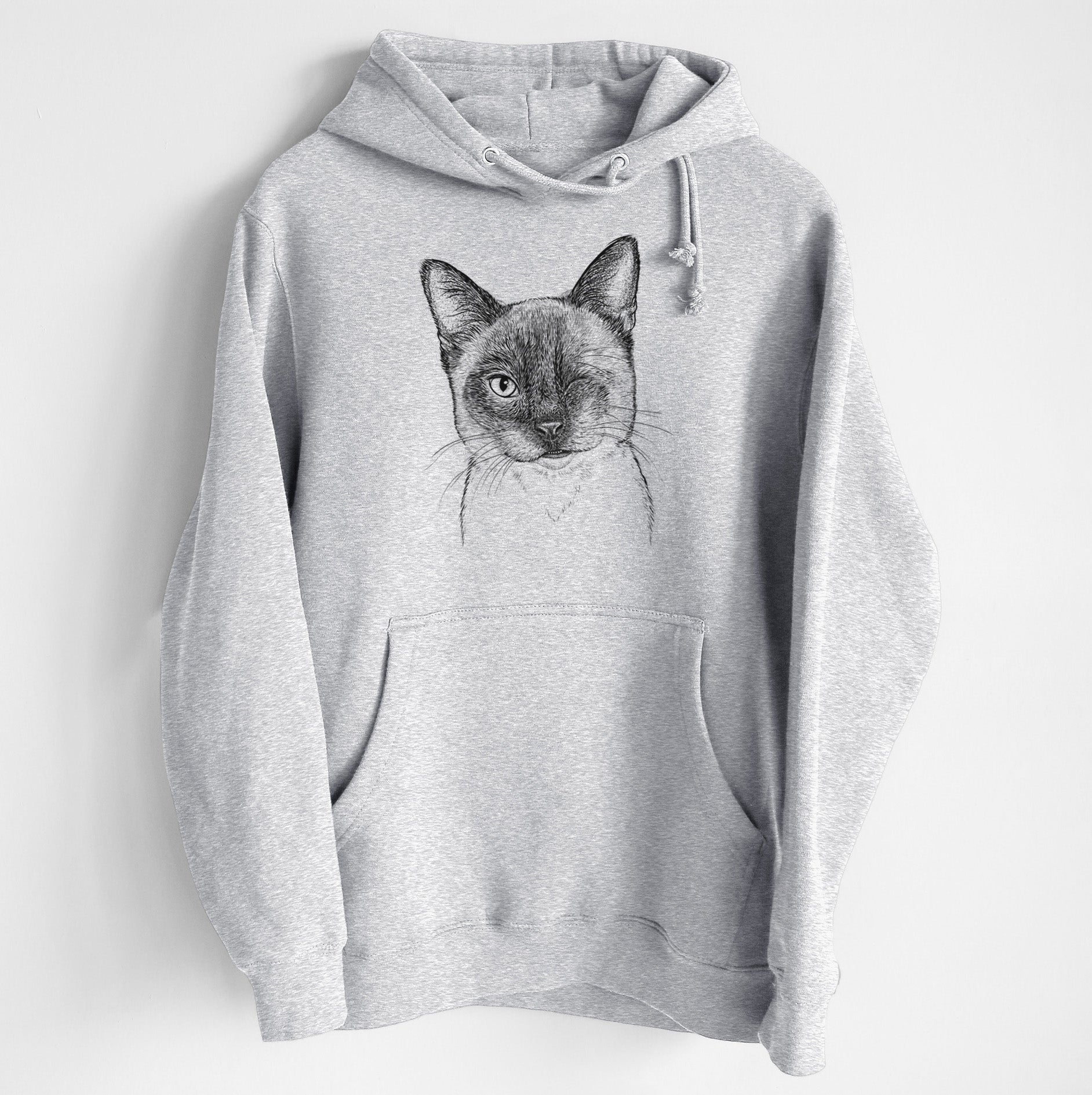 Hoggle the Siamese Cat- Heavyweight Fleece Hoodie