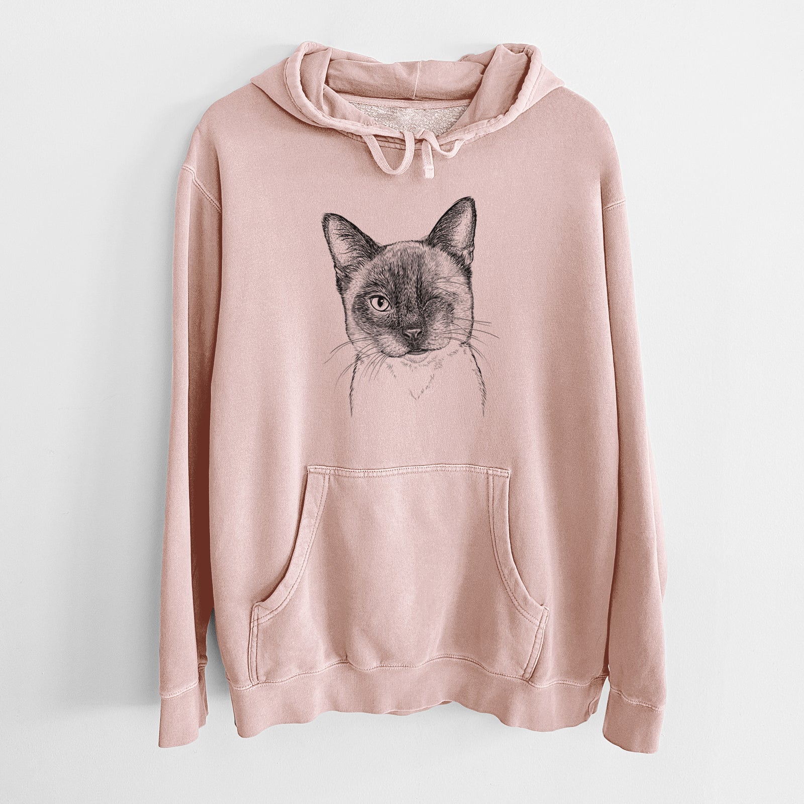 Bare Hoggle the Siamese Cat - Unisex Pigment Dyed Hoodie