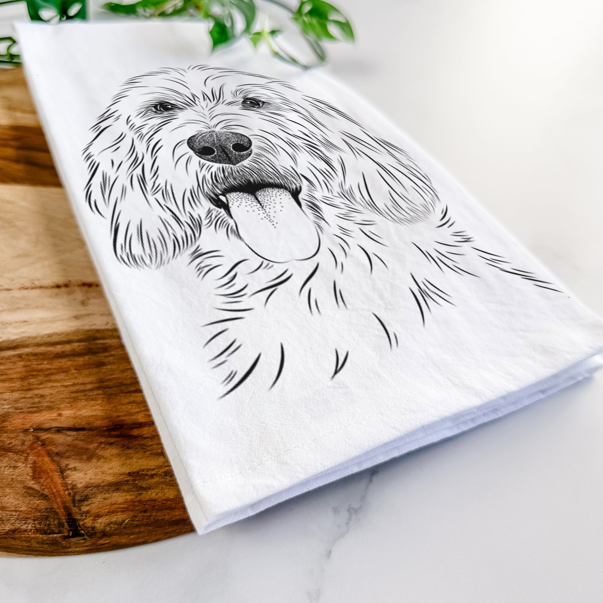 Homer the Grand Basset Griffon Vendeen Tea Towel