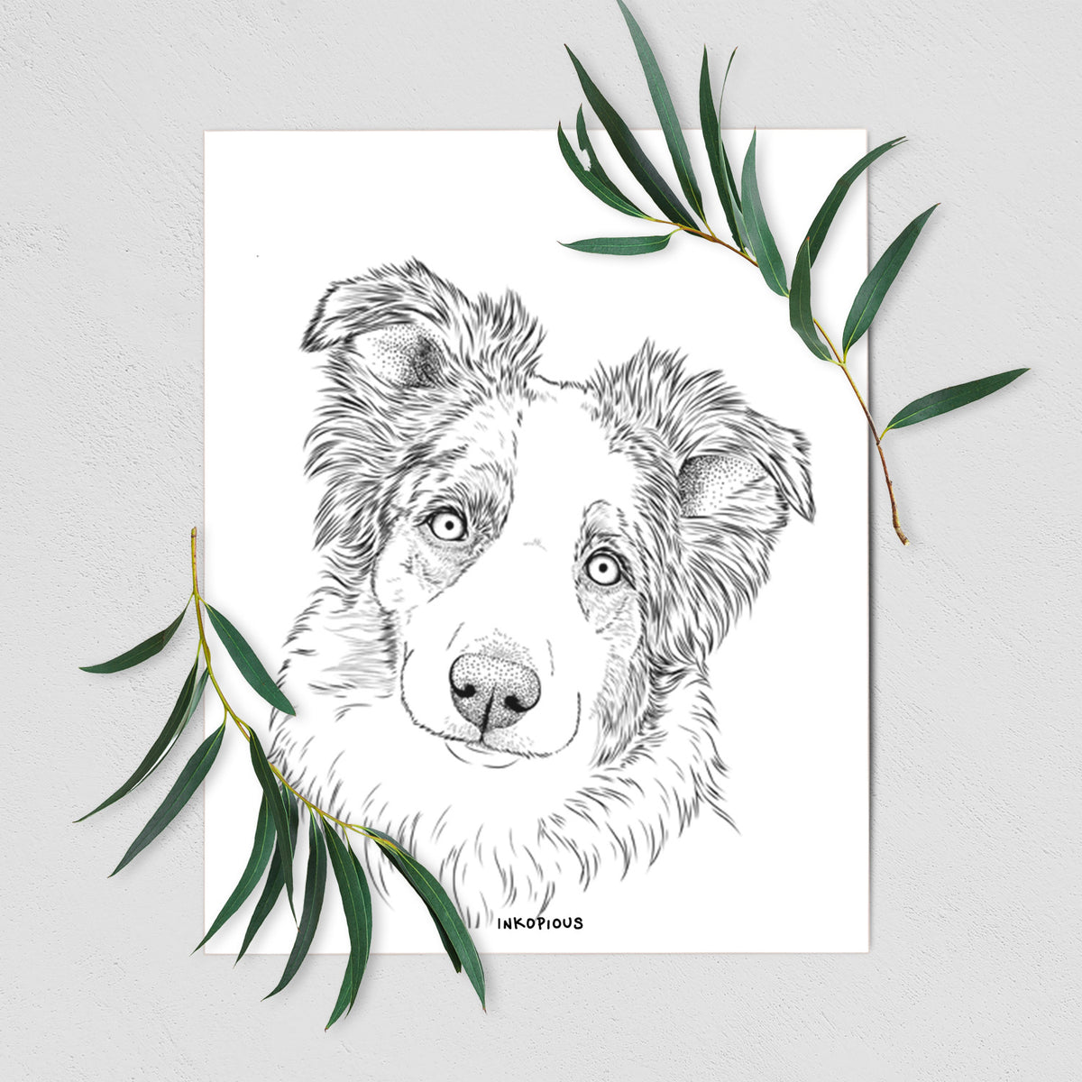 HoneyBee the Miniature Australian Shepherd Art Print
