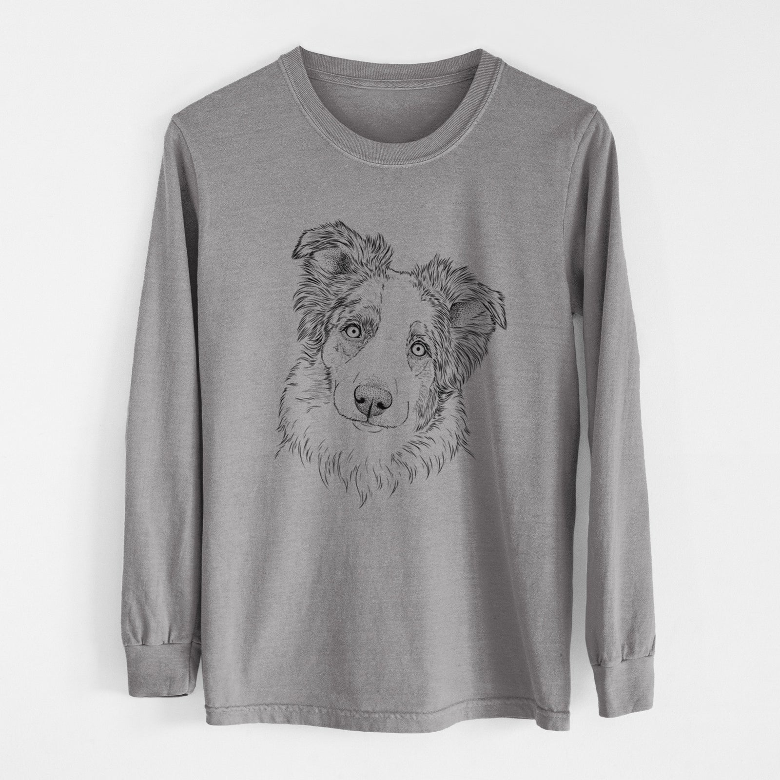 Bare HoneyBee the Miniature Australian Shepherd - Heavyweight 100% Cotton Long Sleeve