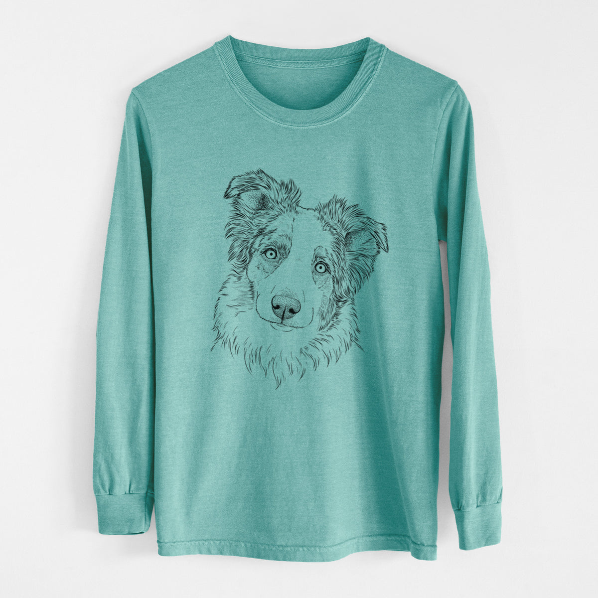 Bare HoneyBee the Miniature Australian Shepherd - Heavyweight 100% Cotton Long Sleeve