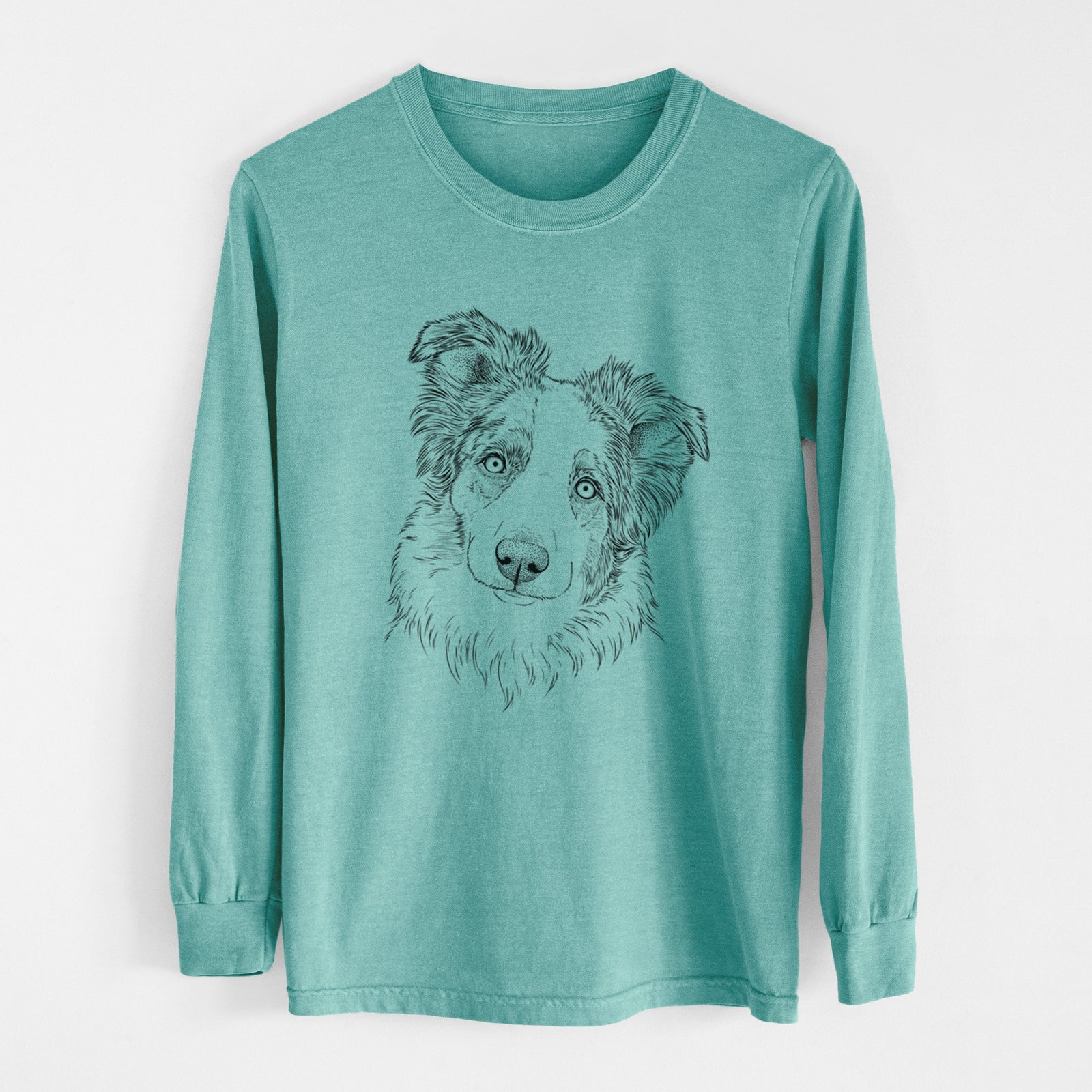 Bare HoneyBee the Miniature Australian Shepherd - Heavyweight 100% Cotton Long Sleeve