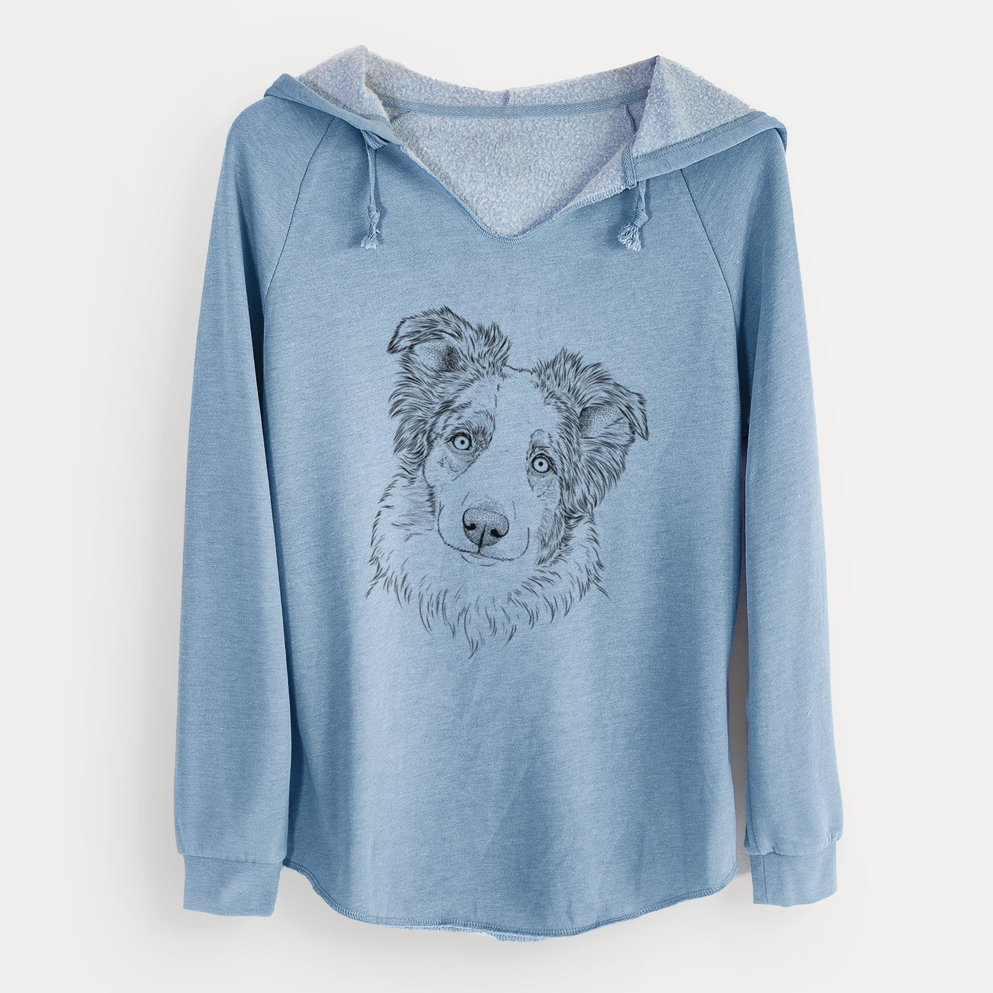 Bare HoneyBee the Miniature Australian Shepherd - Cali Wave Hooded Sweatshirt