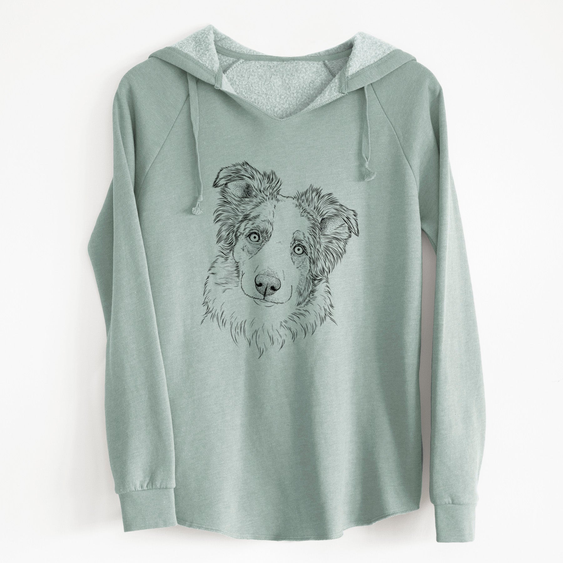 Bare HoneyBee the Miniature Australian Shepherd - Cali Wave Hooded Sweatshirt