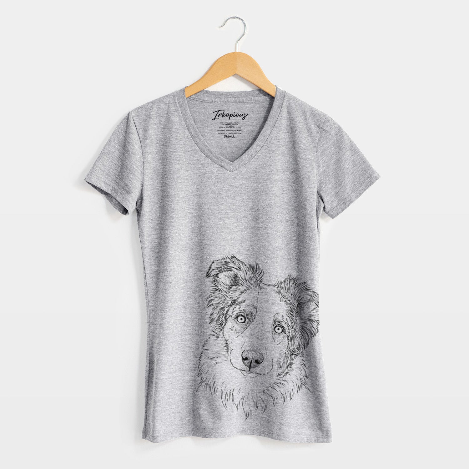 Bare HoneyBee the Miniature Australian Shepherd - Women's V-neck Shirt