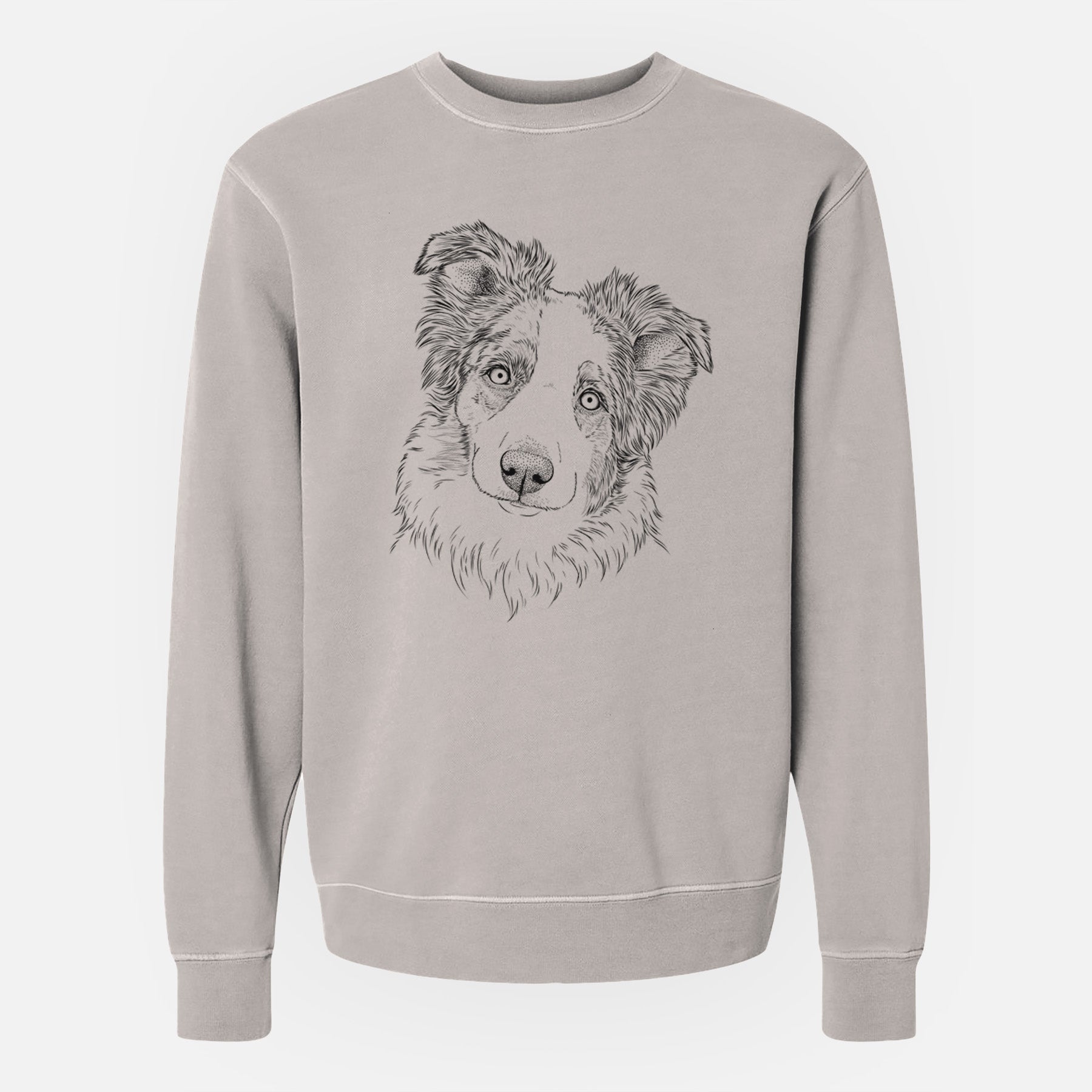 Bare HoneyBee the Miniature Australian Shepherd - Unisex Pigment Dyed Crew Sweatshirt