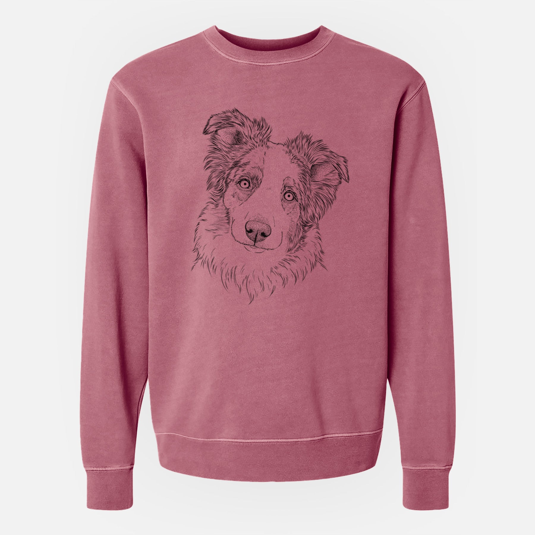 Bare HoneyBee the Miniature Australian Shepherd - Unisex Pigment Dyed Crew Sweatshirt