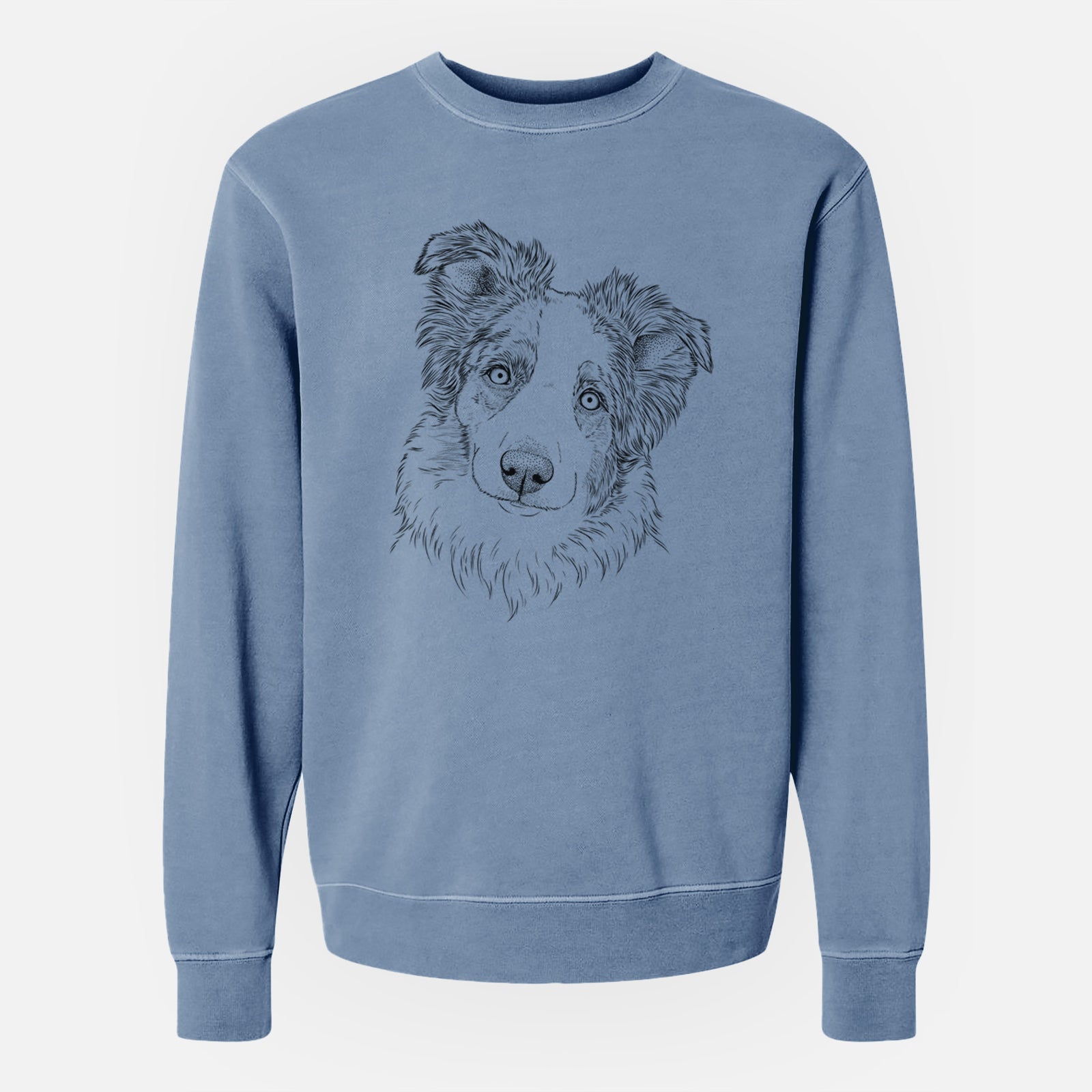 Bare HoneyBee the Miniature Australian Shepherd - Unisex Pigment Dyed Crew Sweatshirt