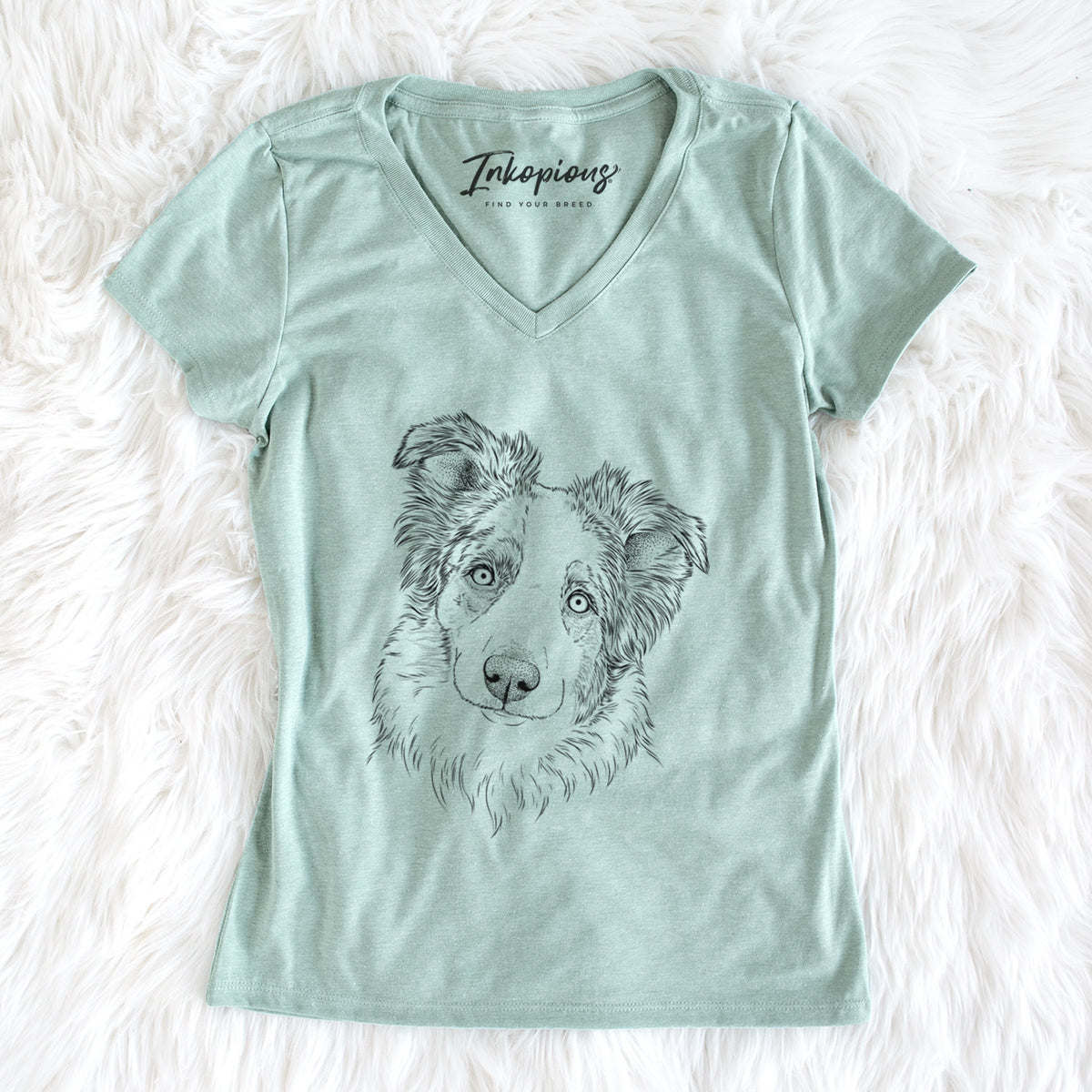 Bare HoneyBee the Miniature Australian Shepherd - Women&#39;s V-neck Shirt