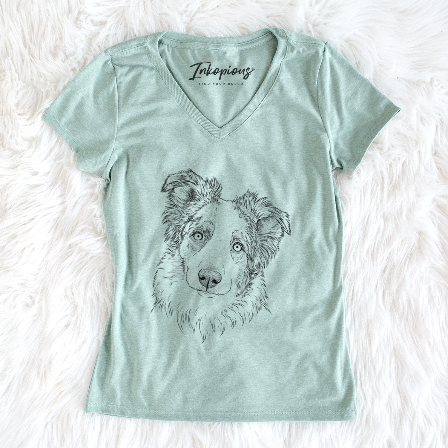Bare HoneyBee the Miniature Australian Shepherd - Women's V-neck Shirt