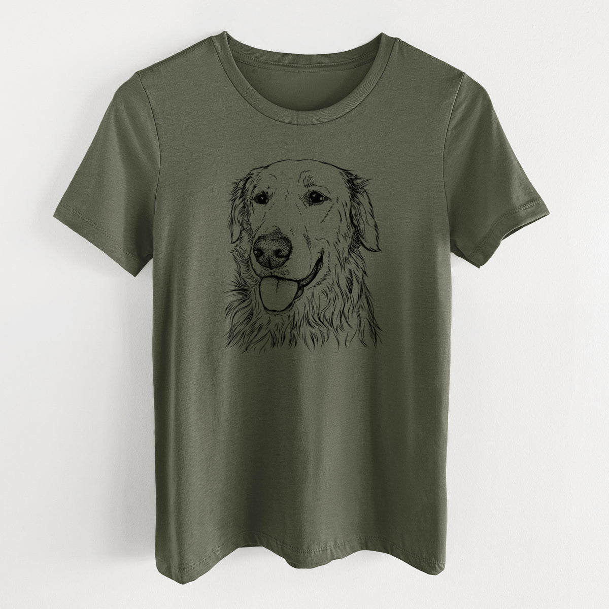Bare Hopper the Golden Retriever - Women's Lightweight Relaxed Fit 100% Cotton Crewneck