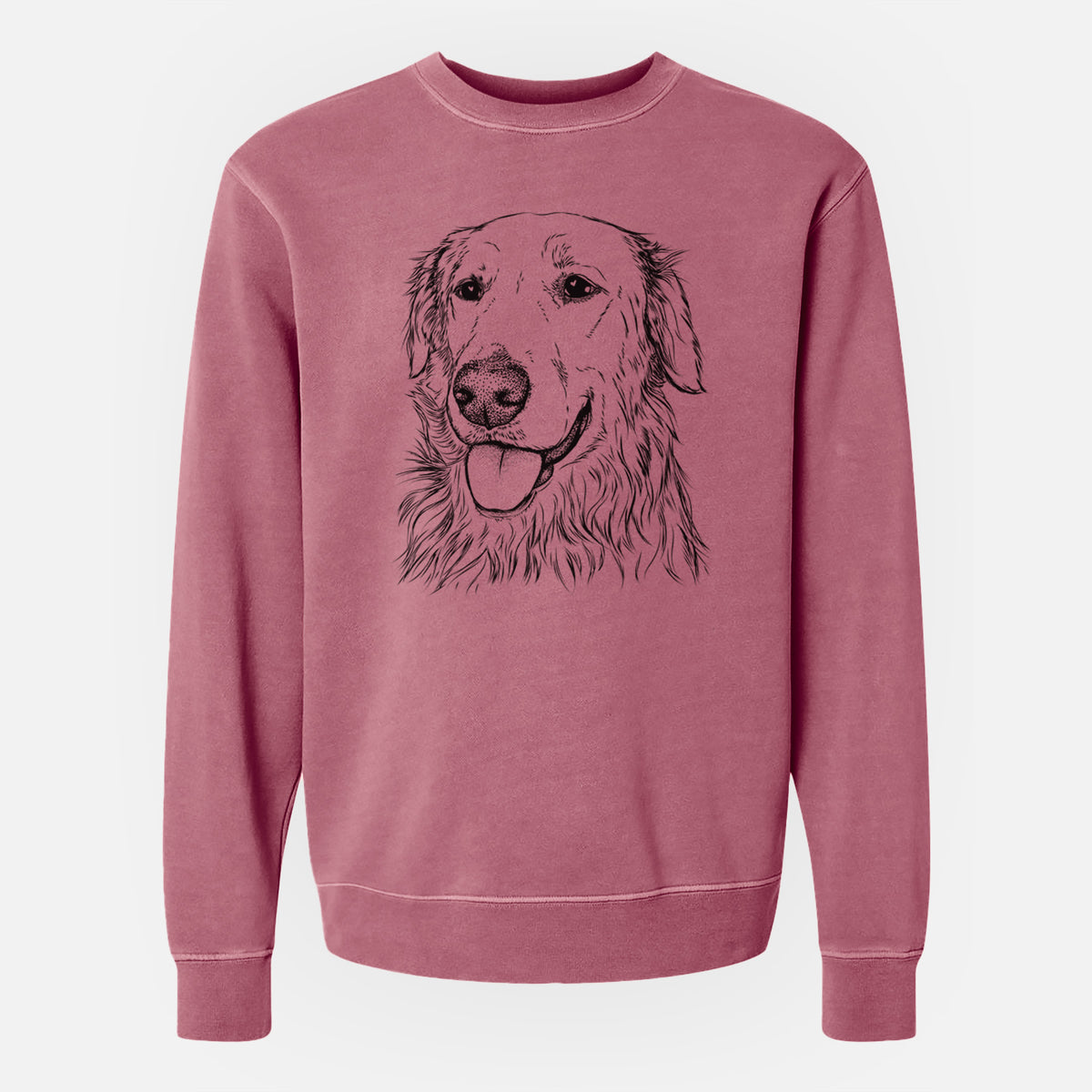 Bare Hopper the Golden Retriever - Unisex Pigment Dyed Crew Sweatshirt