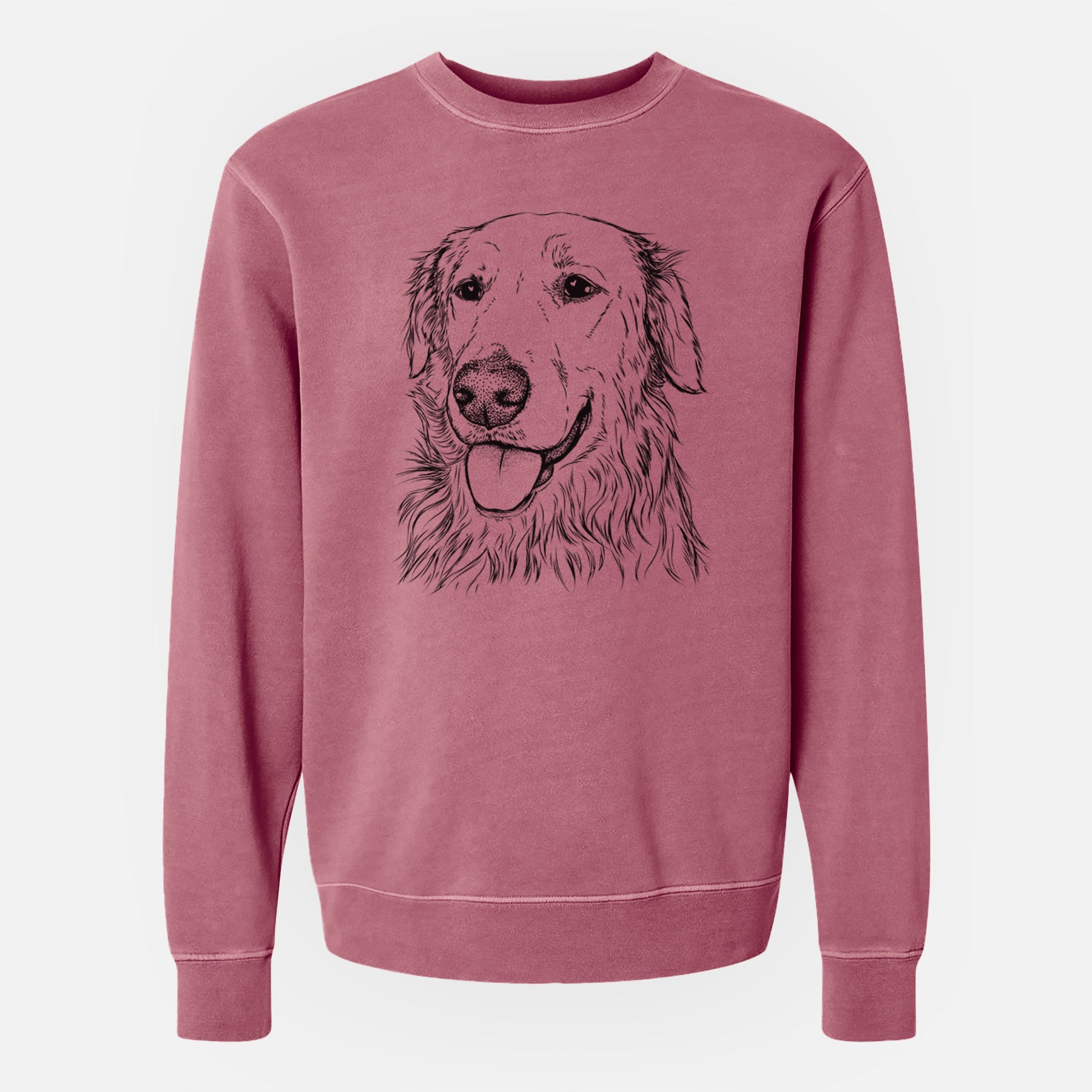 Bare Hopper the Golden Retriever - Unisex Pigment Dyed Crew Sweatshirt