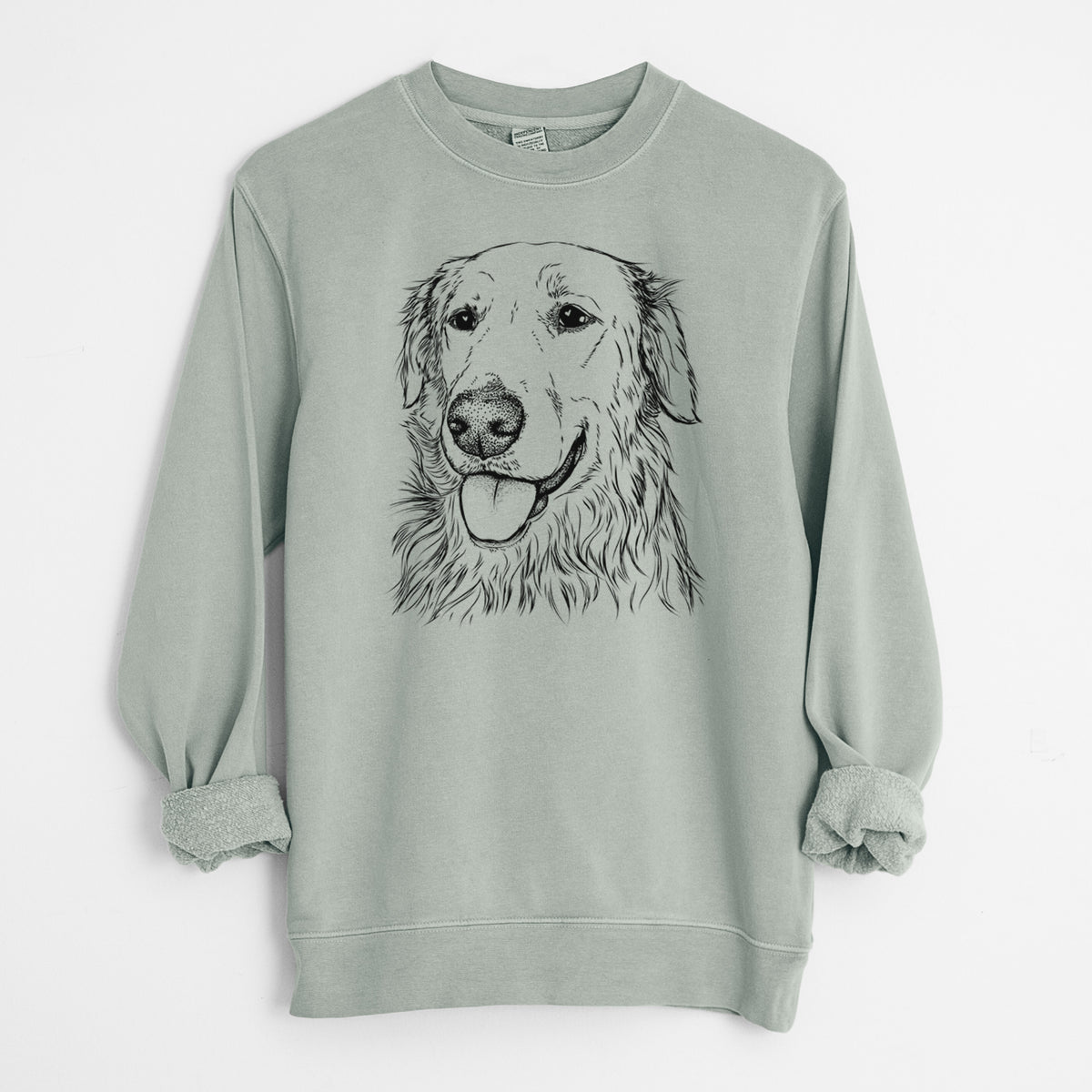 Bare Hopper the Golden Retriever - Unisex Pigment Dyed Crew Sweatshirt