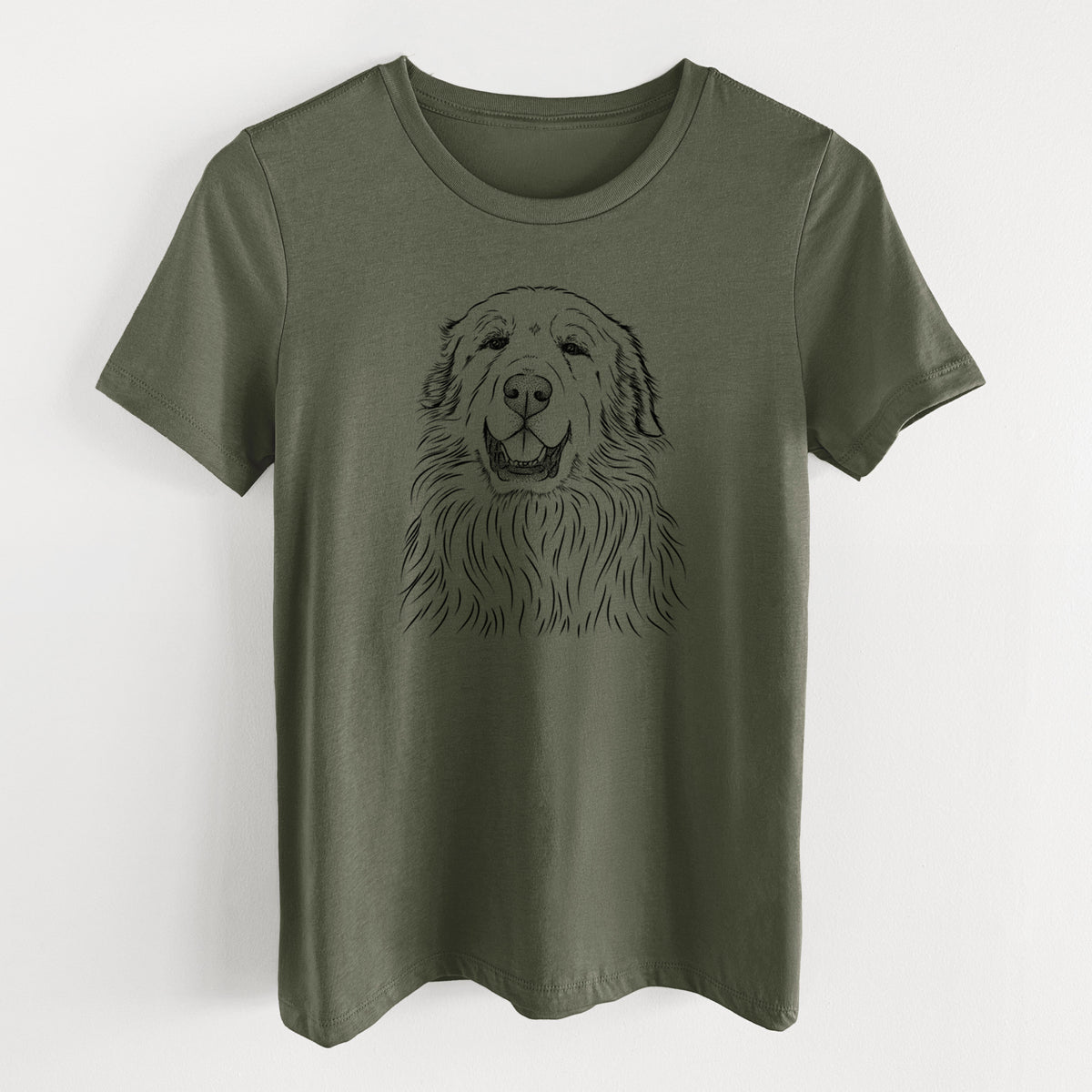 Bare Horton the Great Pyrenees - Women's Lightweight Relaxed Fit 100% Cotton Crewneck