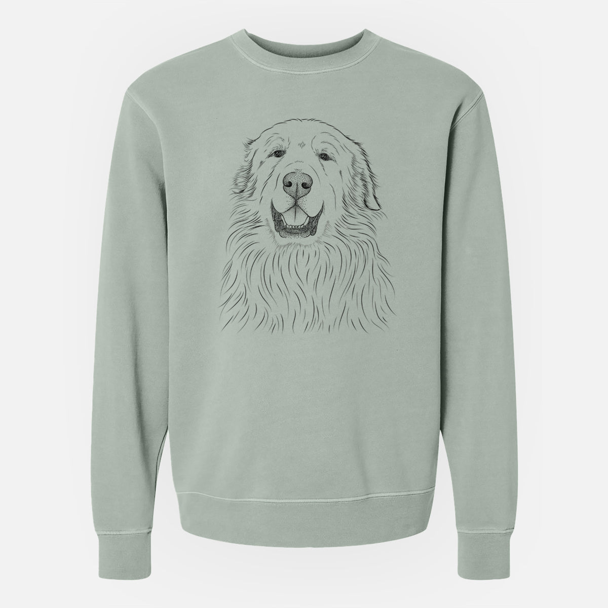 Bare Horton the Great Pyrenees - Unisex Pigment Dyed Crew Sweatshirt