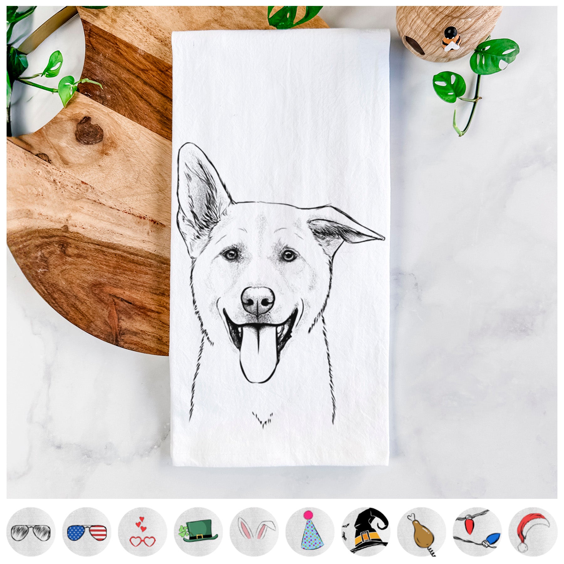 Hoya the Korean Jindo Tea Towel