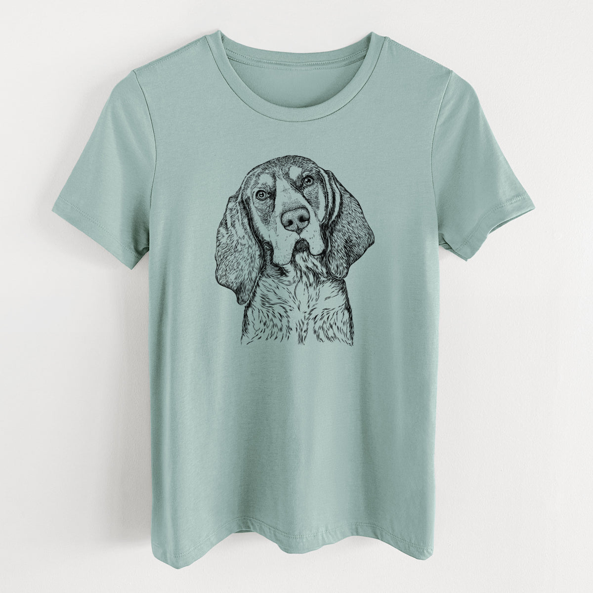 Bare Huck the Bluetick Coonhound - Women's Lightweight Relaxed Fit 100% Cotton Crewneck