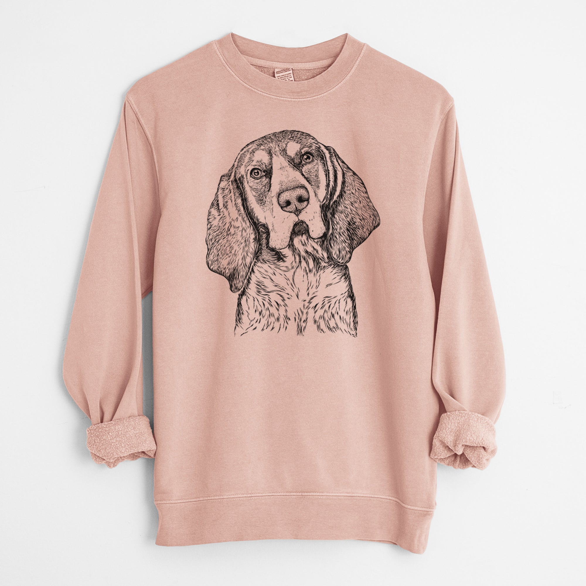 Bare Huck the Bluetick Coonhound - Unisex Pigment Dyed Crew Sweatshirt