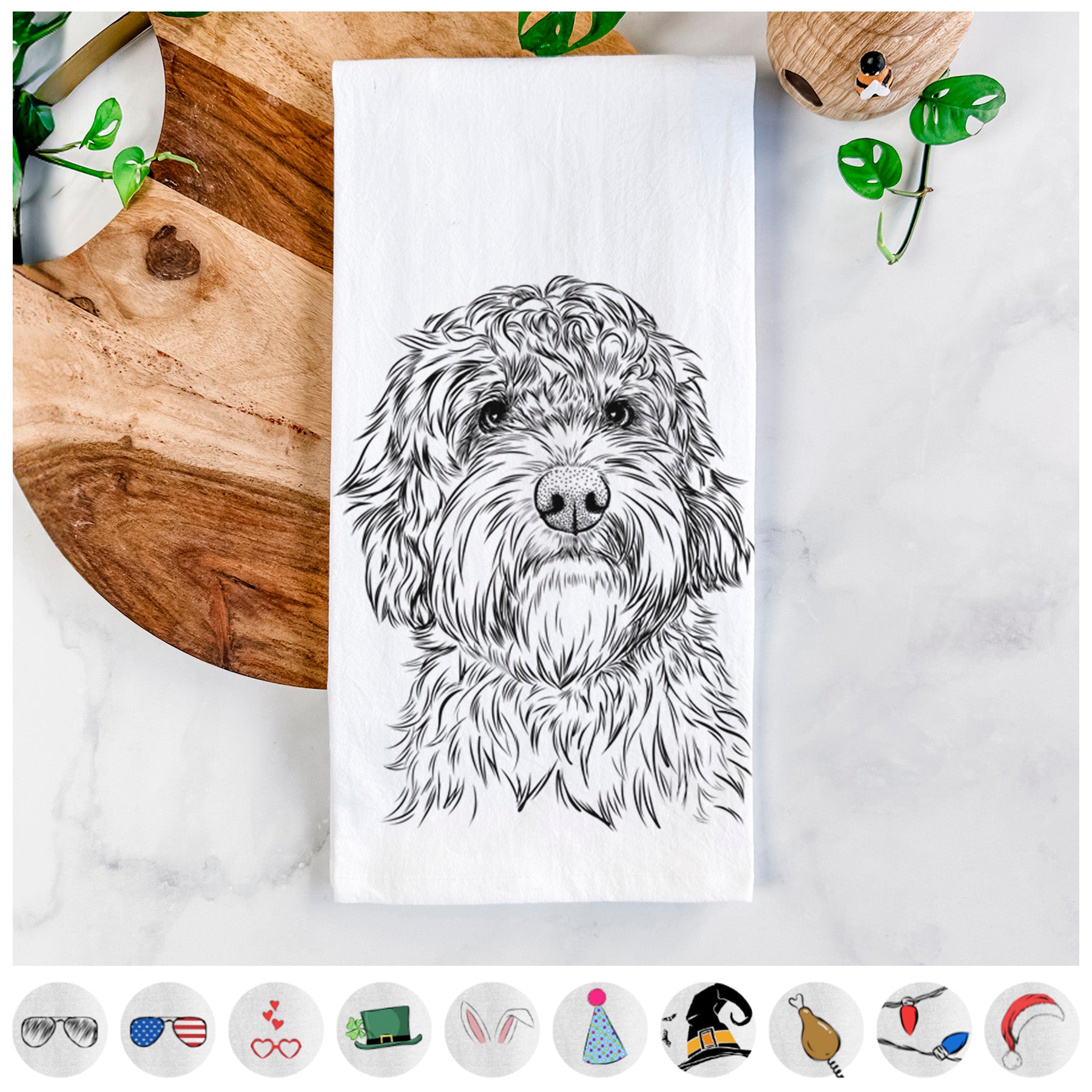 Huckleberry the Australian Labradoodle Tea Towel