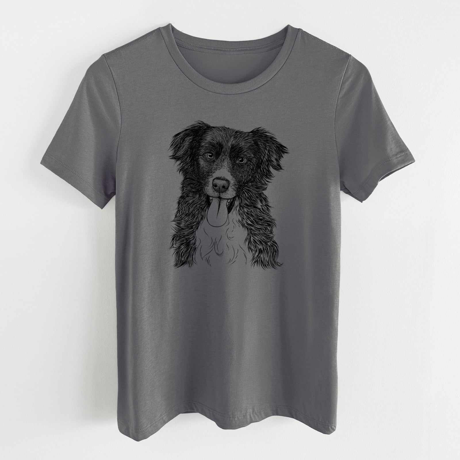 Bare Indi the Border Collie - Women's Lightweight Relaxed Fit 100% Cotton Crewneck