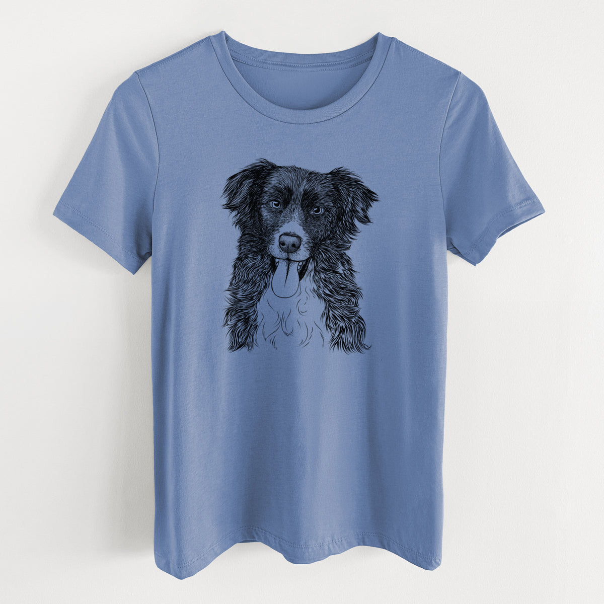 Bare Indi the Border Collie - Women's Lightweight Relaxed Fit 100% Cotton Crewneck