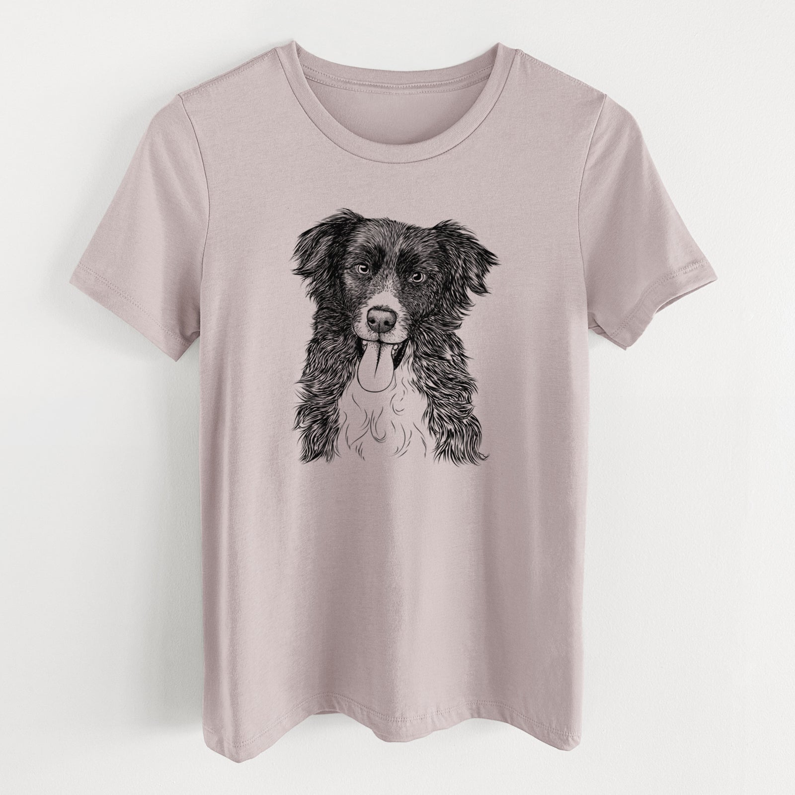 Bare Indi the Border Collie - Women's Lightweight Relaxed Fit 100% Cotton Crewneck