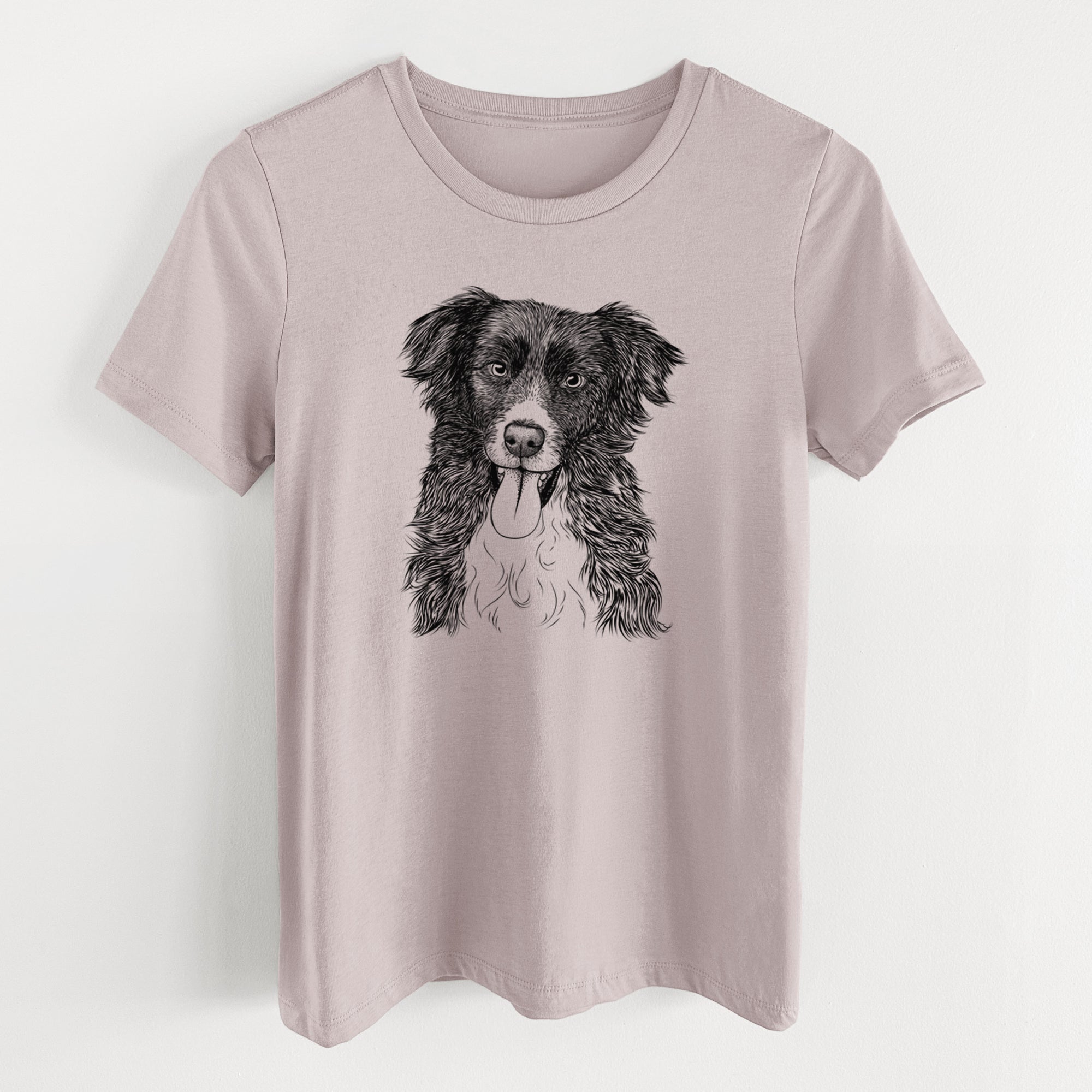 Bare Indi the Border Collie - Women's Lightweight Relaxed Fit 100% Cotton Crewneck