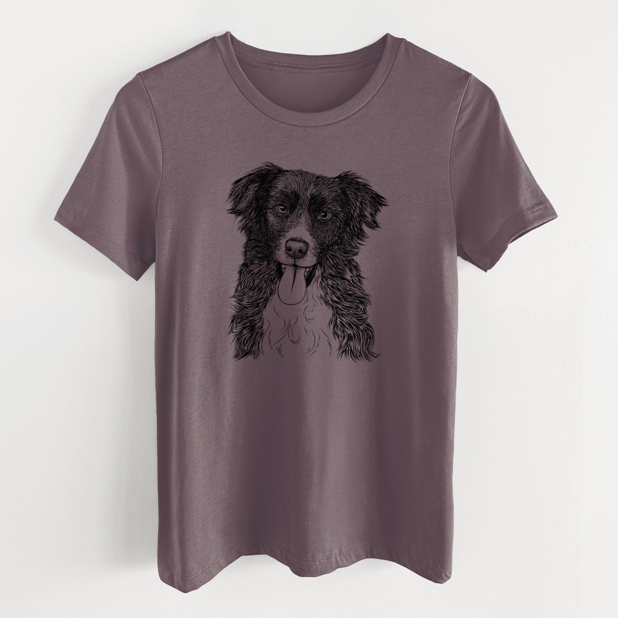 Bare Indi the Border Collie - Women's Lightweight Relaxed Fit 100% Cotton Crewneck