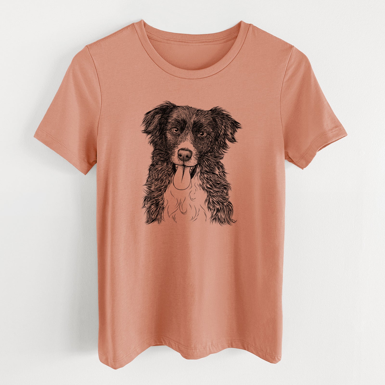 Bare Indi the Border Collie - Women's Lightweight Relaxed Fit 100% Cotton Crewneck