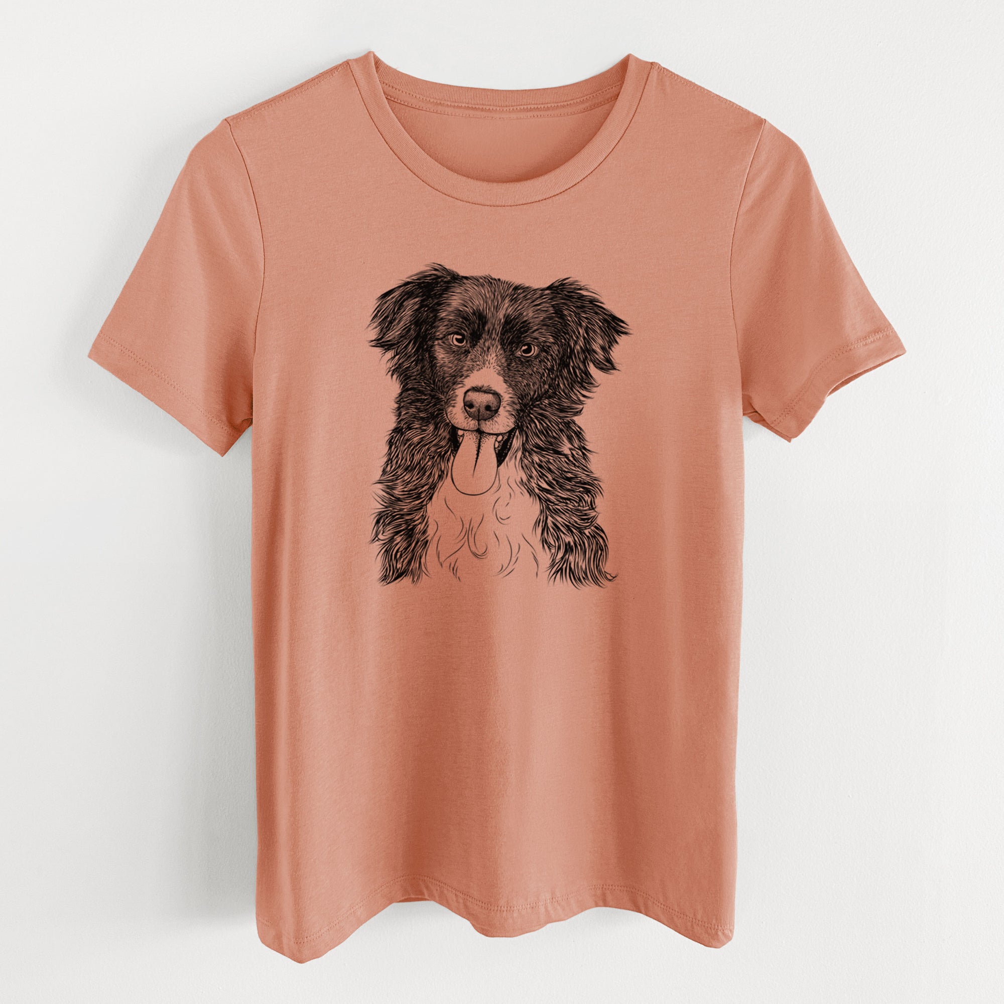 Bare Indi the Border Collie - Women's Lightweight Relaxed Fit 100% Cotton Crewneck