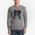 Bare Indi the Border Collie - Men's Heavyweight 100% Cotton Long Sleeve