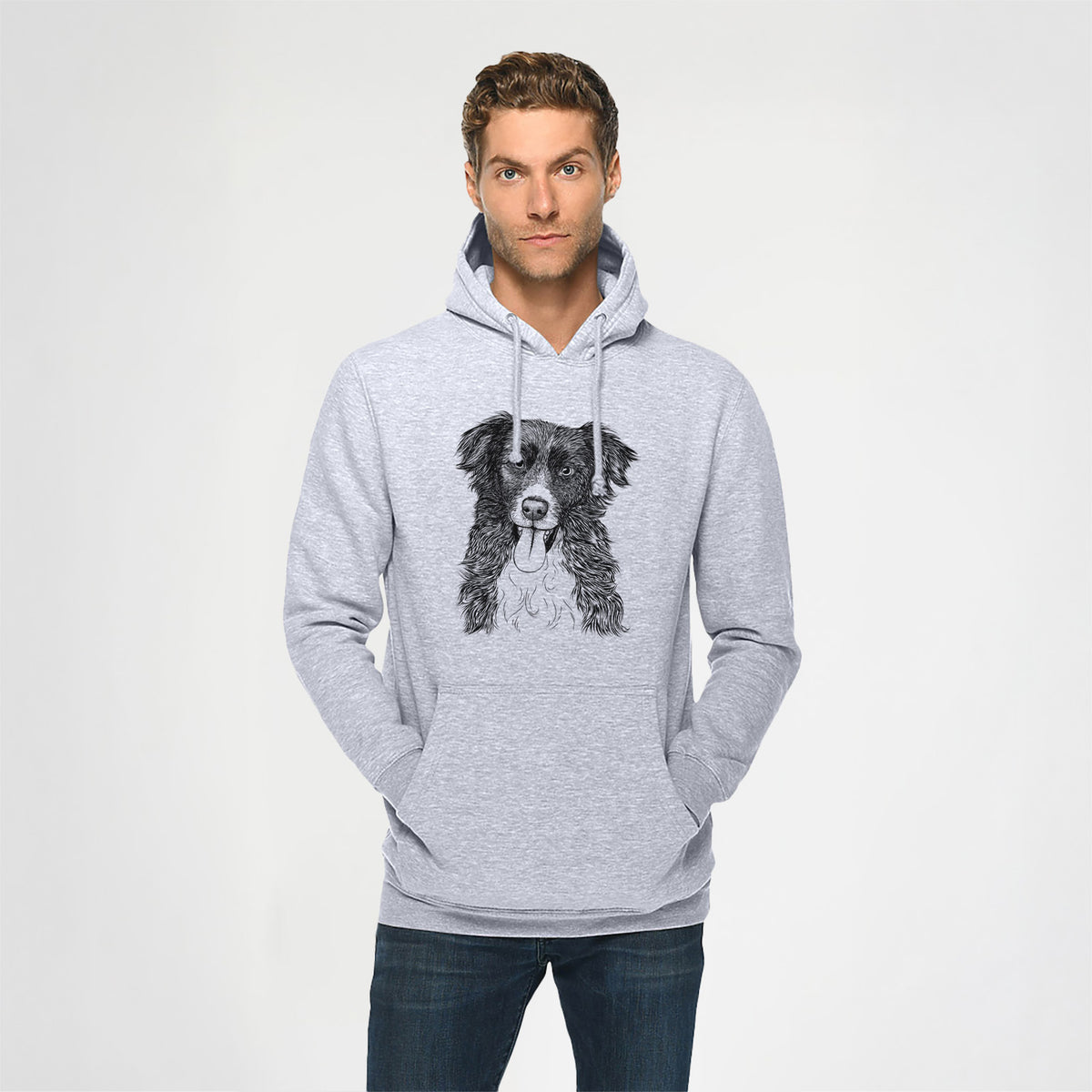Indi the Border Collie- Heavyweight Fleece Hoodie
