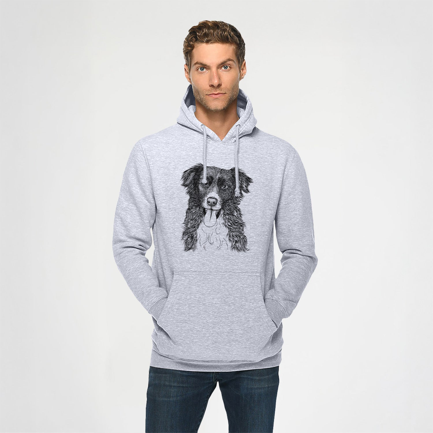 Indi the Border Collie- Heavyweight Fleece Hoodie