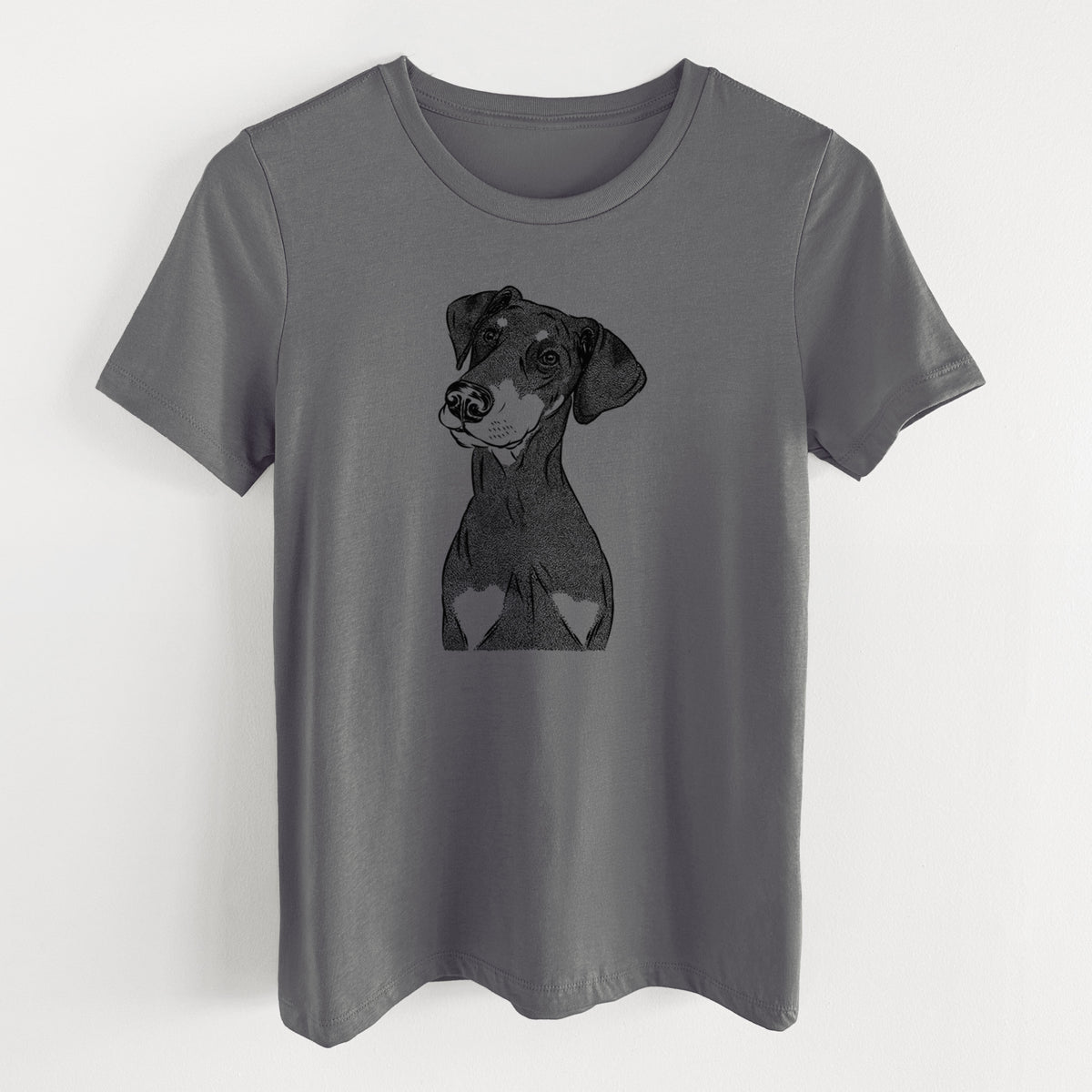 Bare Iroh the Doberman Pinscher - Women's Lightweight Relaxed Fit 100% Cotton Crewneck