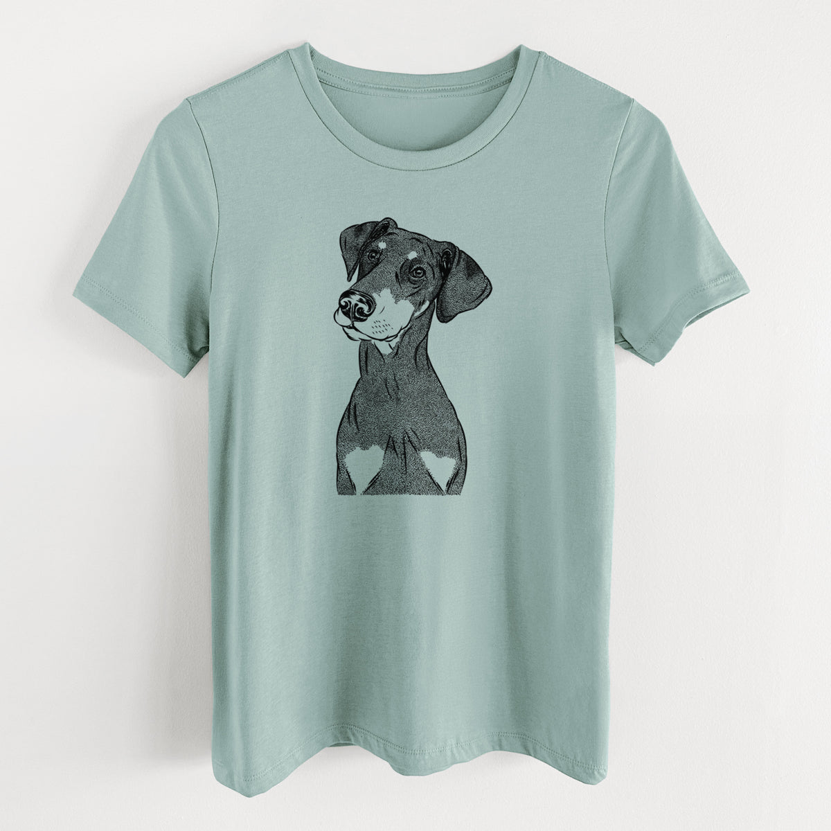 Bare Iroh the Doberman Pinscher - Women's Lightweight Relaxed Fit 100% Cotton Crewneck