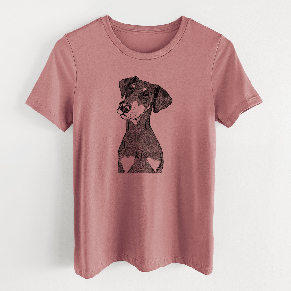 Bare Iroh the Doberman Pinscher - Women's Lightweight Relaxed Fit 100% Cotton Crewneck