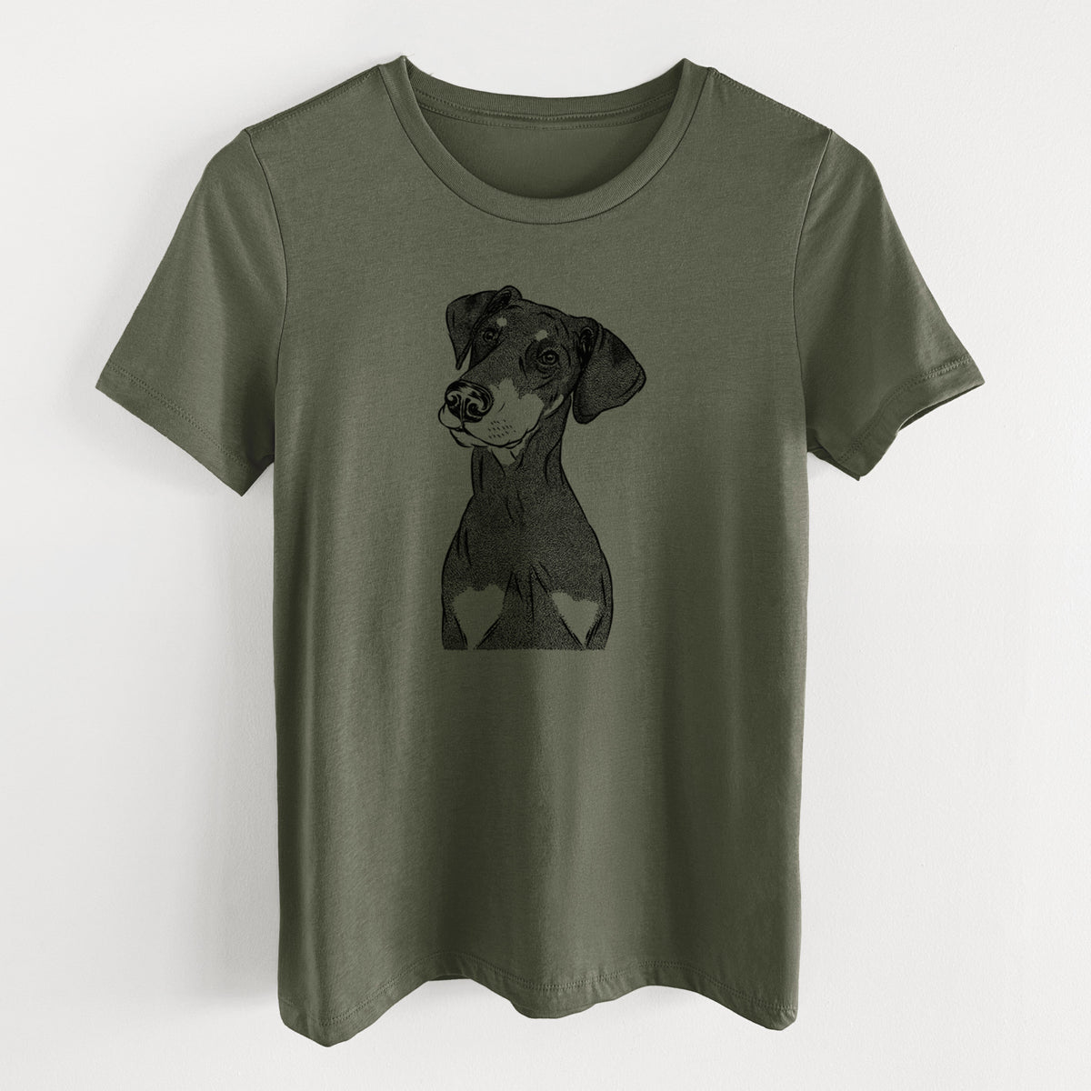 Bare Iroh the Doberman Pinscher - Women's Lightweight Relaxed Fit 100% Cotton Crewneck