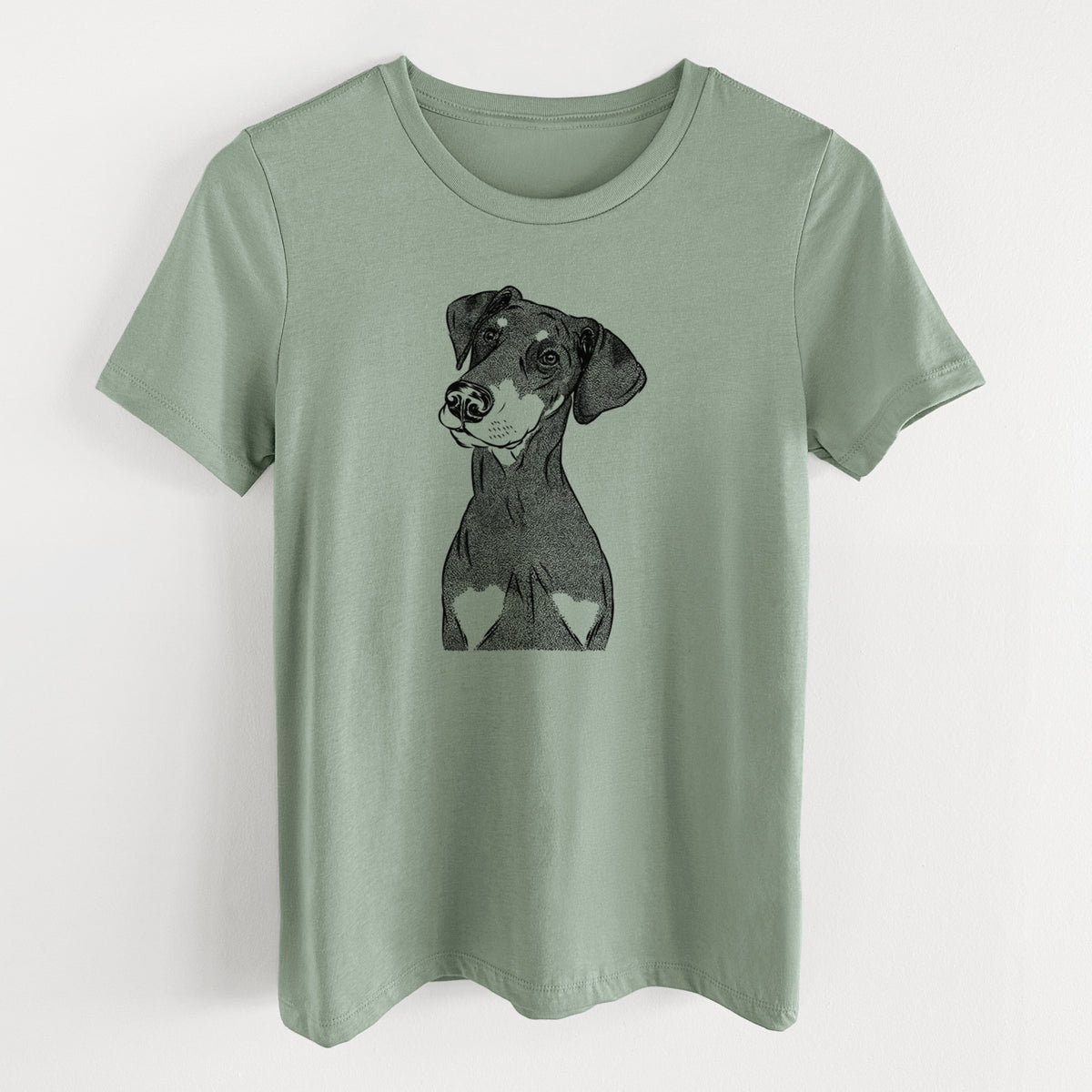 Bare Iroh the Doberman Pinscher - Women's Lightweight Relaxed Fit 100% Cotton Crewneck